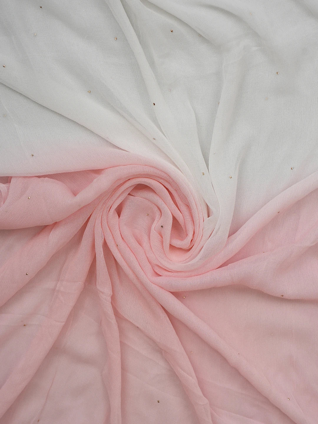 Ada Hand Embroidered Pink Cotton Lucknowi Chikankari Unstitched Suit Piece With Mukaish Work 01A847349