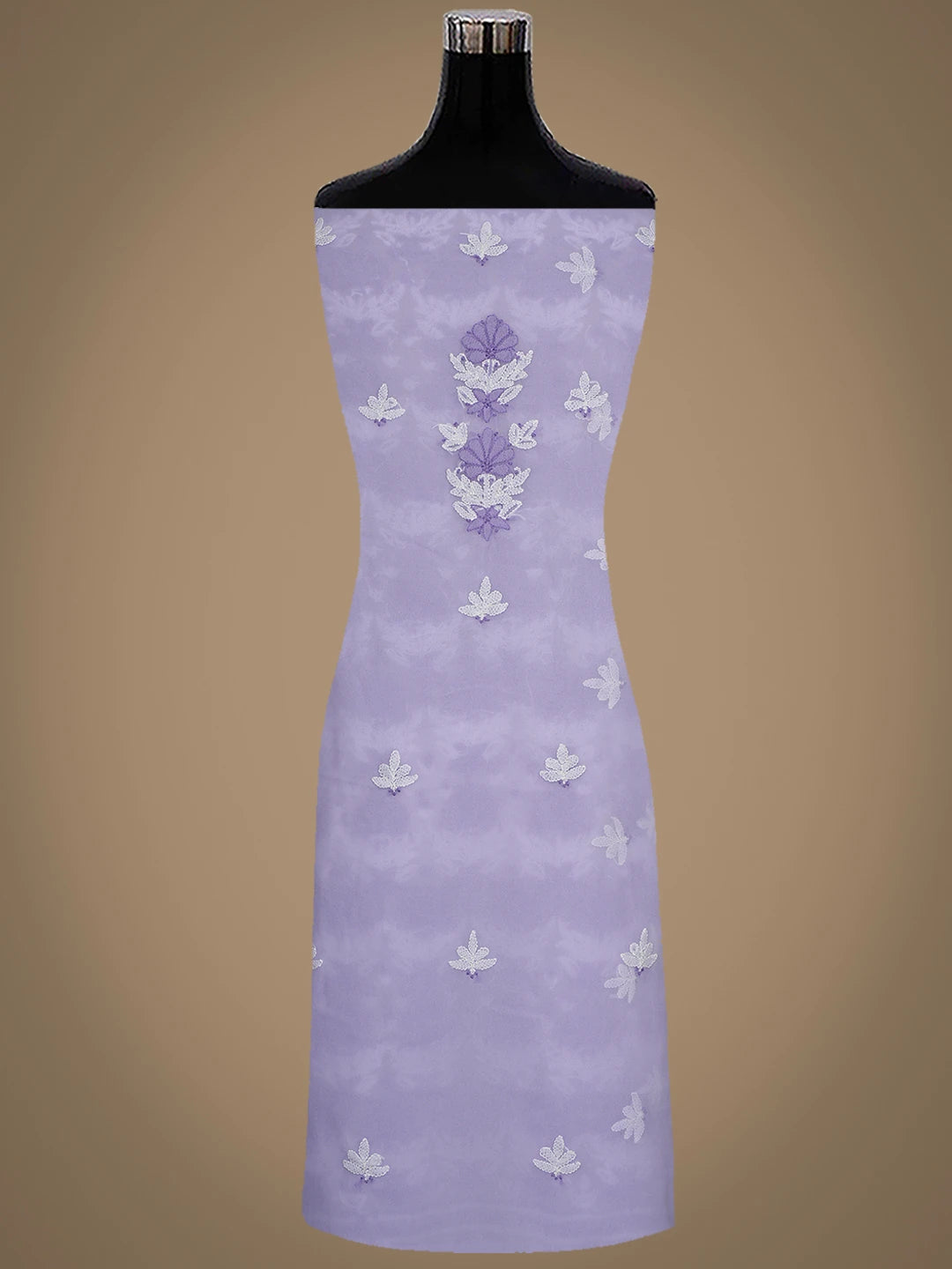 Ada Hand Embroidered Mauve Georgette Lucknowi Chikankari Unstitched Suit Piece 01A867517
