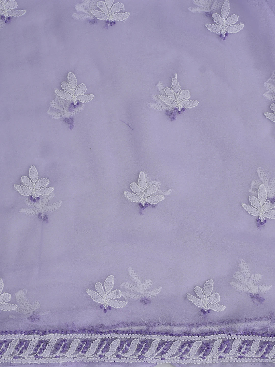 Ada Hand Embroidered Mauve Georgette Lucknowi Chikankari Unstitched Suit Piece 01A867517