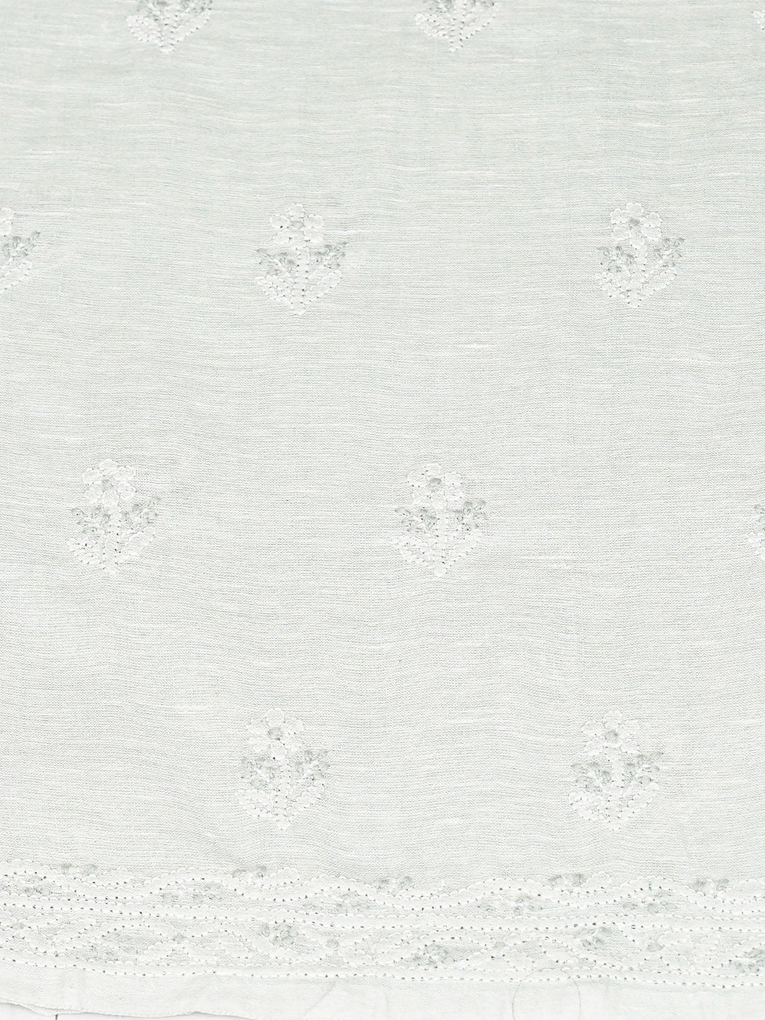 Ada Hand Embroidered Pistachio Green Linen Lucknowi Chikankari Unstitched Suit Piece 01A867669