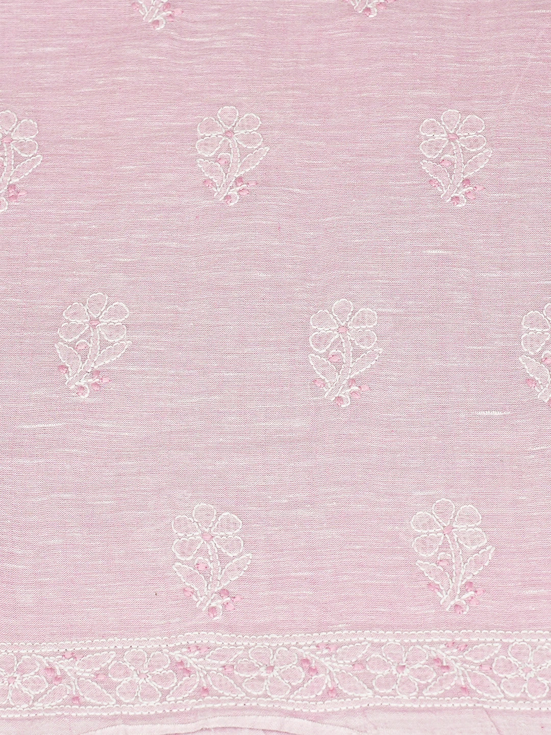 Ada Hand Embroidered Pink Linen Lucknowi Chikankari Unstitched Suit Piece 01A867657