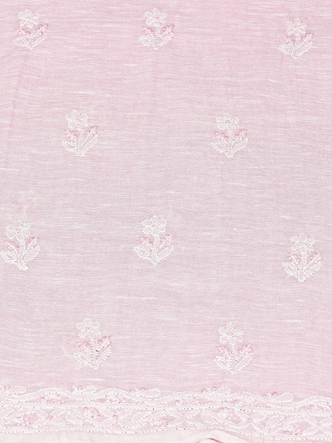 Ada Hand Embroidered Pink Linen Lucknowi Chikankari Unstitched Suit Piece 01A867677