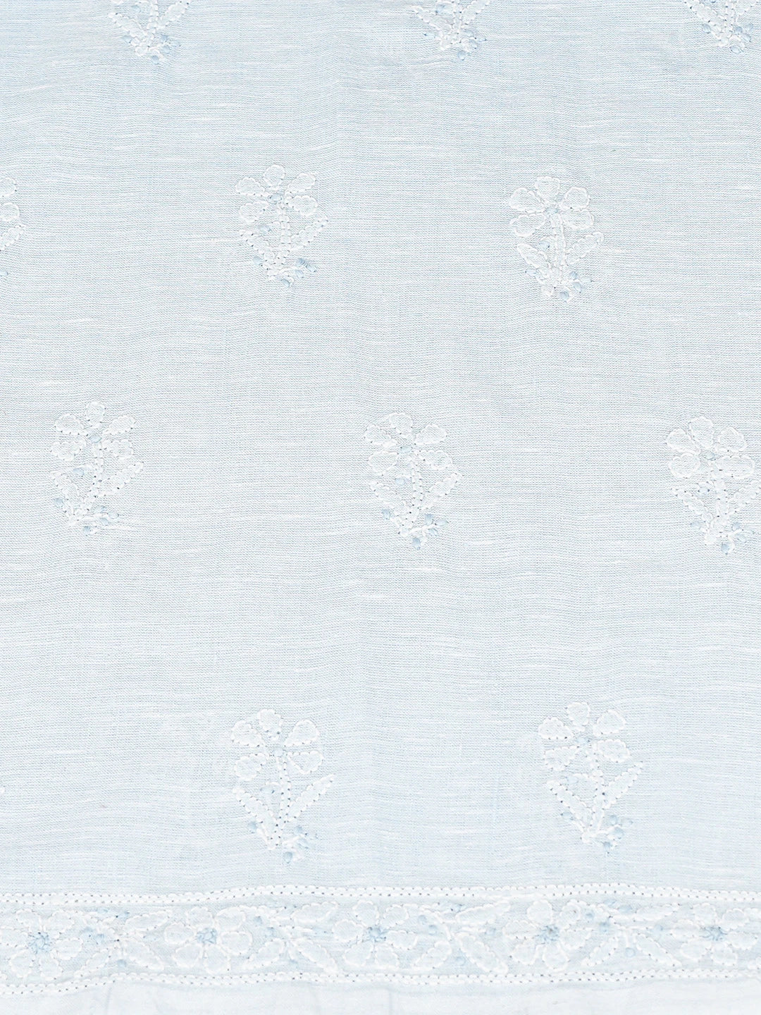 Ada Hand Embroidered Blue Linen Lucknowi Chikankari Unstitched Suit Piece 01A867667