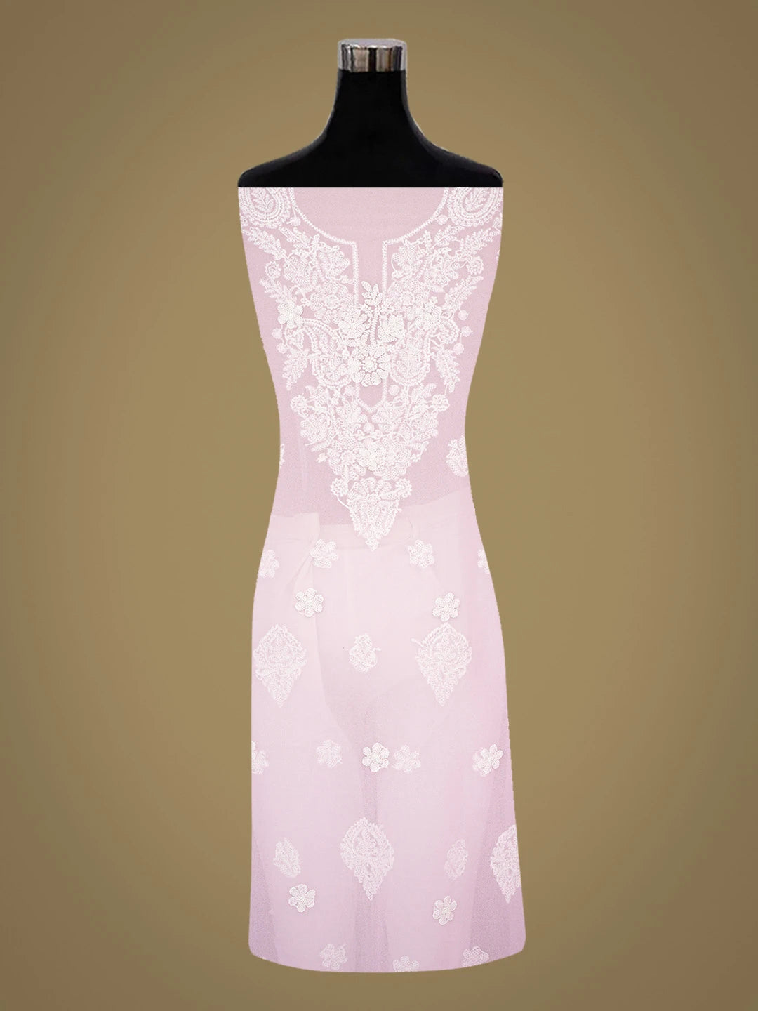 Ada Hand Embroidered Lavender Georgette Lucknowi Chikankari Unstitched Suit Piece 01A867419