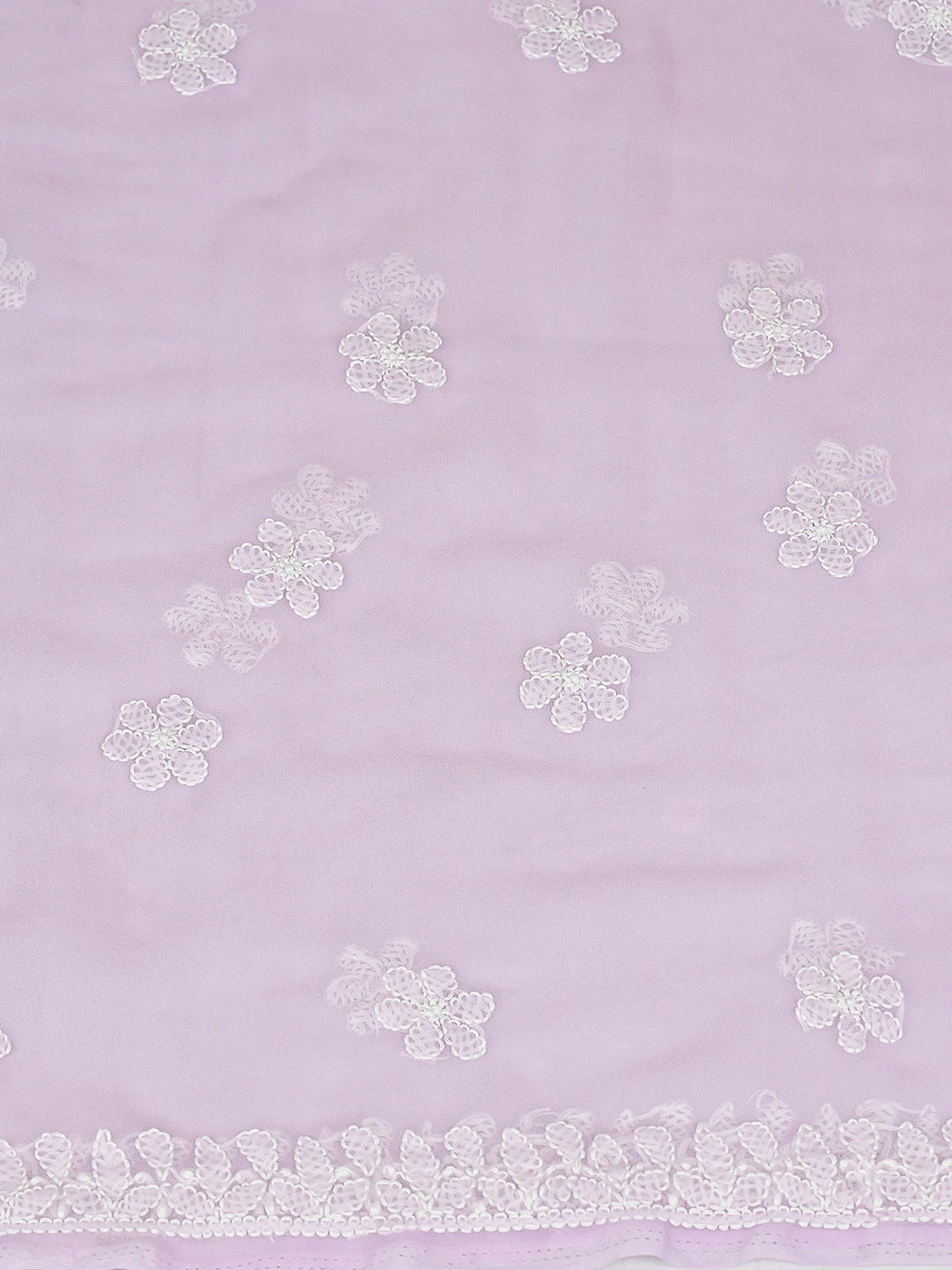 Ada Hand Embroidered Lavender Georgette Lucknowi Chikankari Unstitched Suit Piece 01A867419
