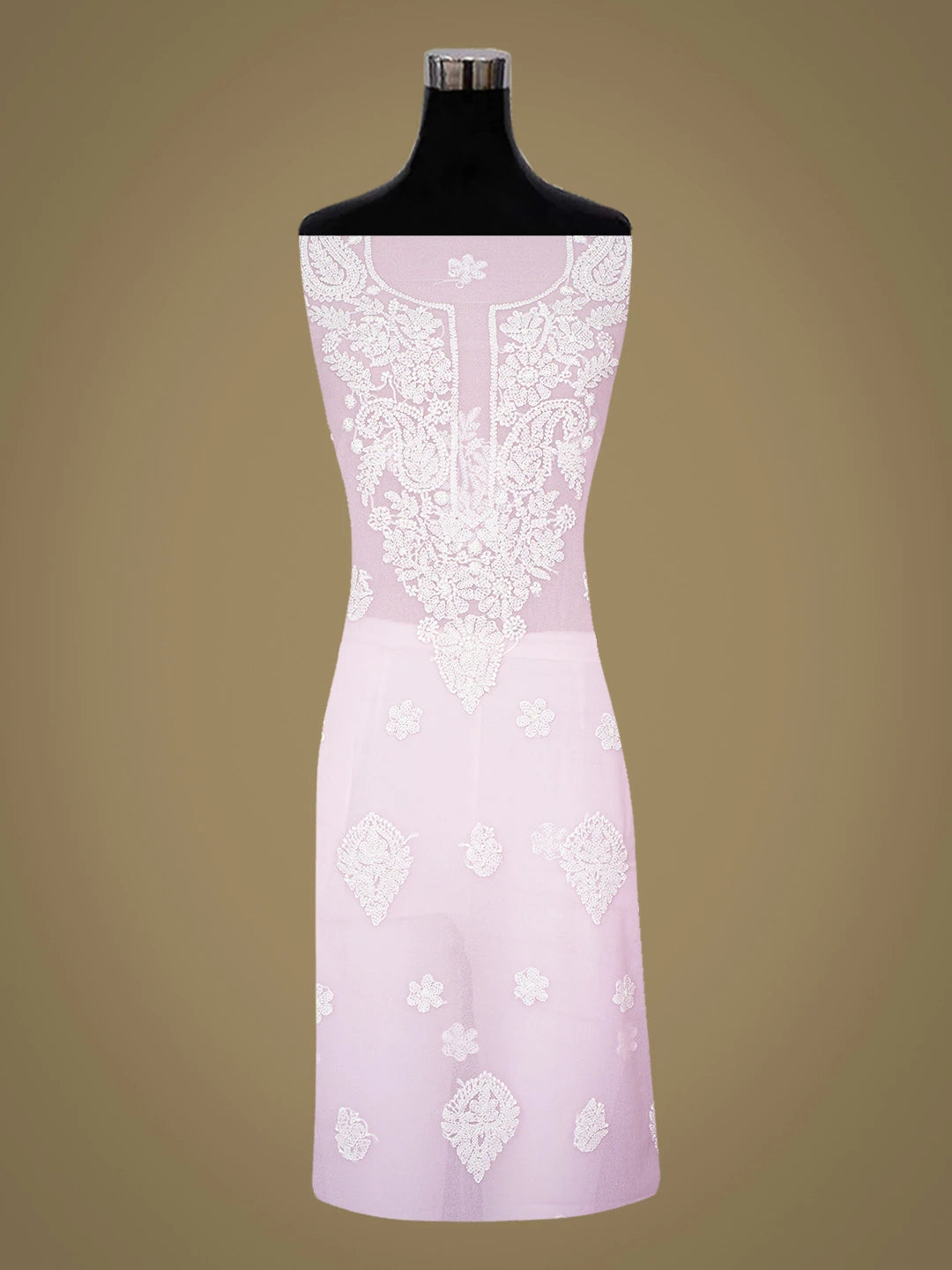 Ada Hand Embroidered Lavender Georgette Lucknowi Chikankari Unstitched Suit Piece 01A867419
