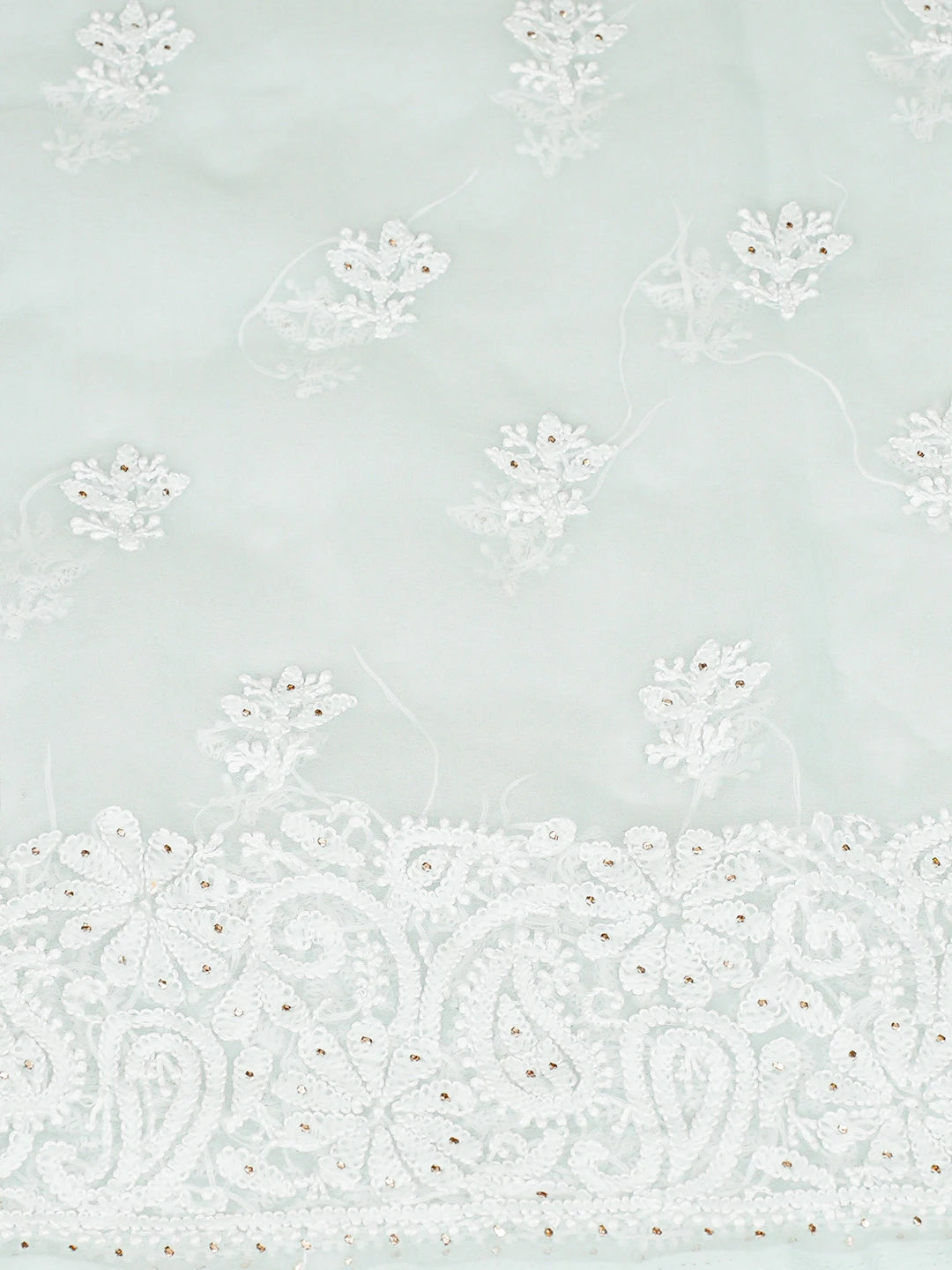 Ada Hand Embroidered Sea Green Georgette Lucknowi Chikankari Unstitched Suit Piece 01A779062