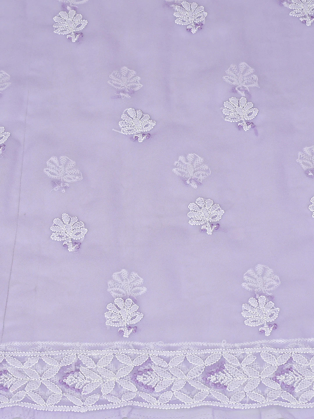 Ada Hand Embroidered Mauve Georgette Lucknowi Chikankari Unstitched Suit Piece 01A867580