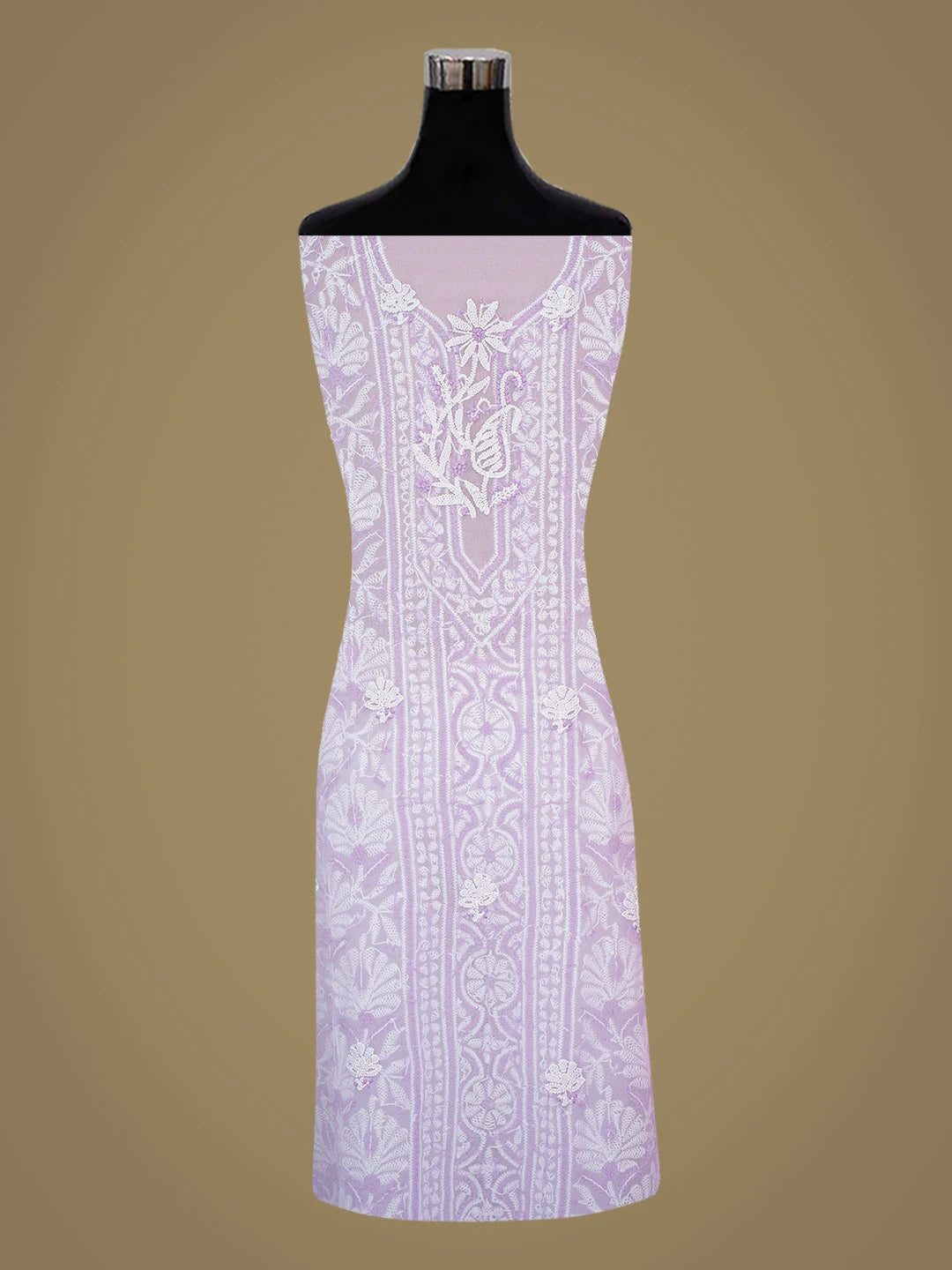 Ada Hand Embroidered Mauve Georgette Lucknowi Chikankari Unstitched Suit Piece 01A867580