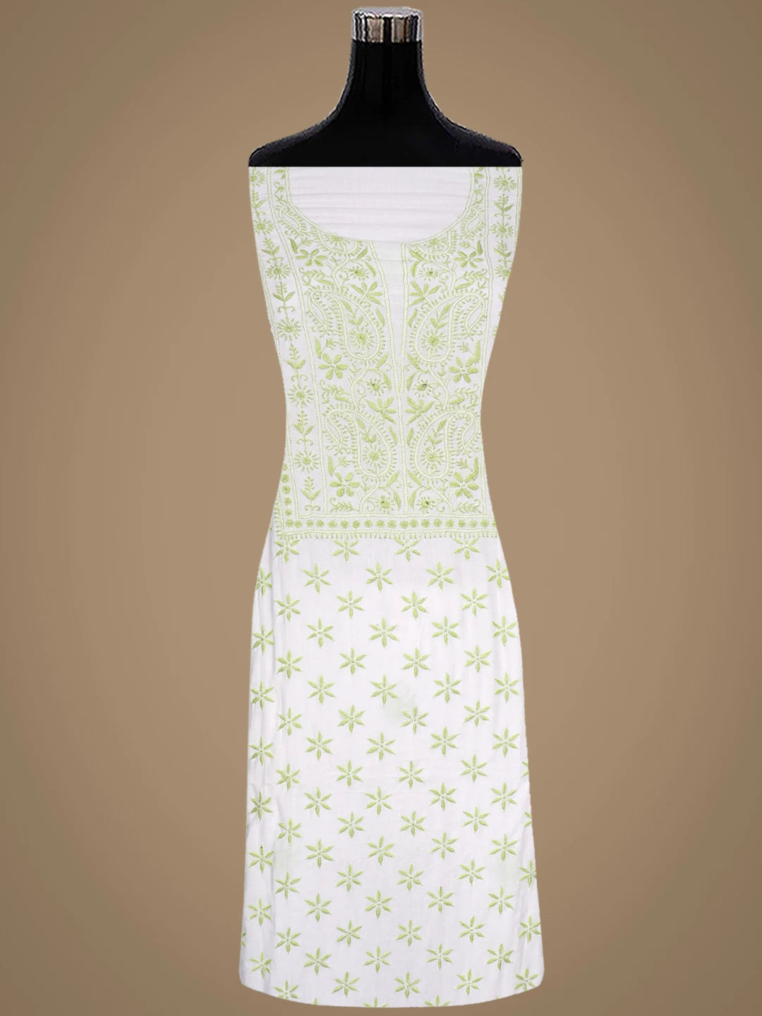 Ada Hand Embroidered White Modal Lucknowi Chikankari Unstitched Suit Piece 01A700561