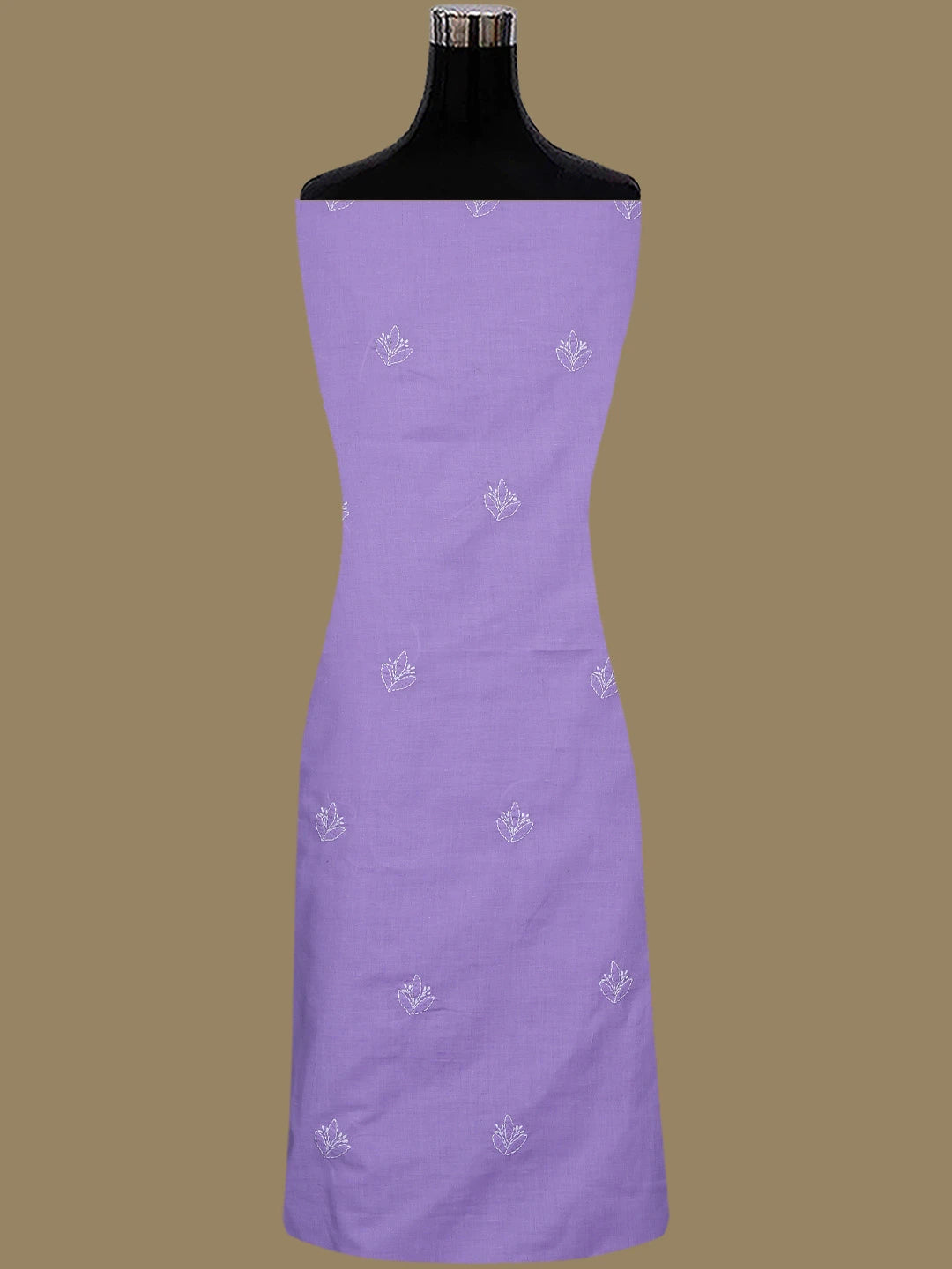 Ada Hand Embroidered Lavender Cotton Lucknowi Chikankari Unstitched Suit Piece 01A867057