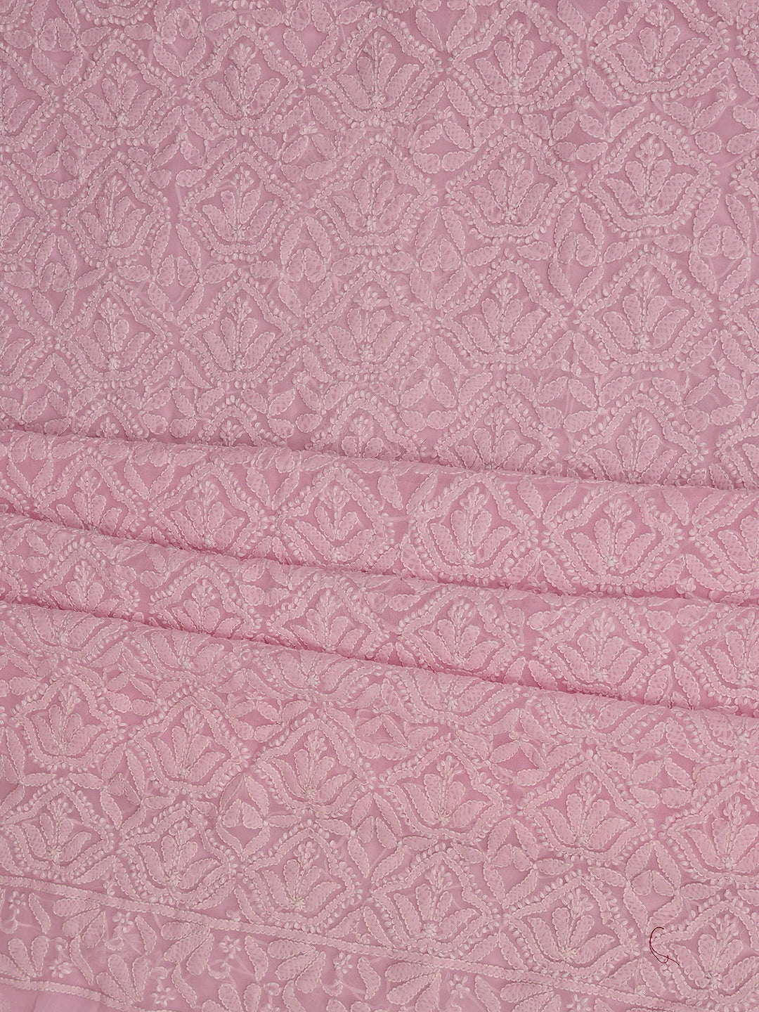 Ada Hand Embroidered Pink Georgette Lucknowi Chikankari Unstitched Suit Piece 01A867784