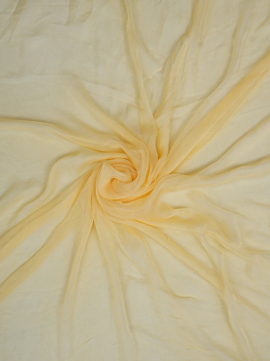 Ada Hand Embroidered Saffron Yellow Cotton Lucknowi Chikankari Unstitched Suit Piece 01A869314