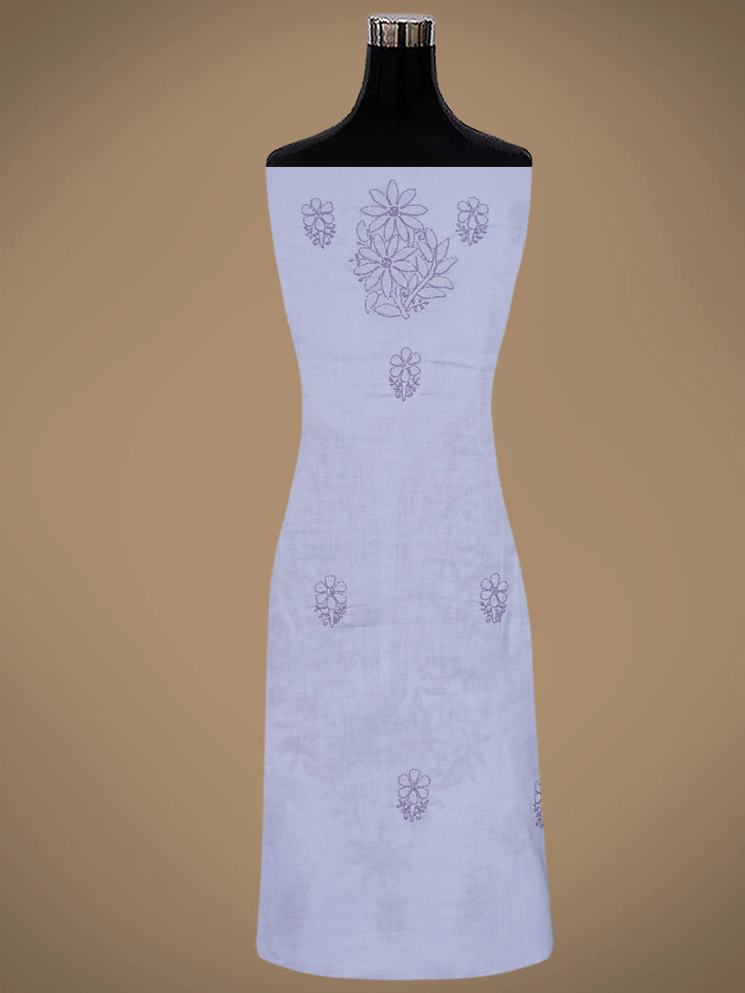 Ada Hand Embroidered Lavender Cotton Lucknowi Chikankari Unstitched Suit Piece 01A868011