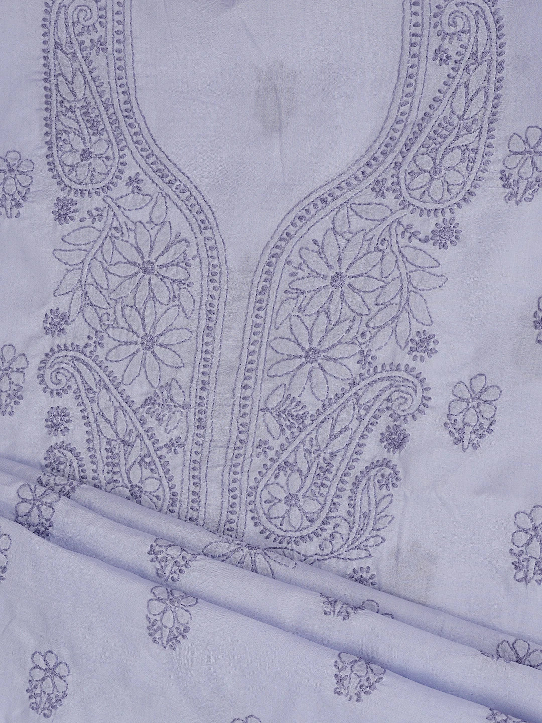 Ada Hand Embroidered Lavender Cotton Lucknowi Chikankari Unstitched Suit Piece 01A868011