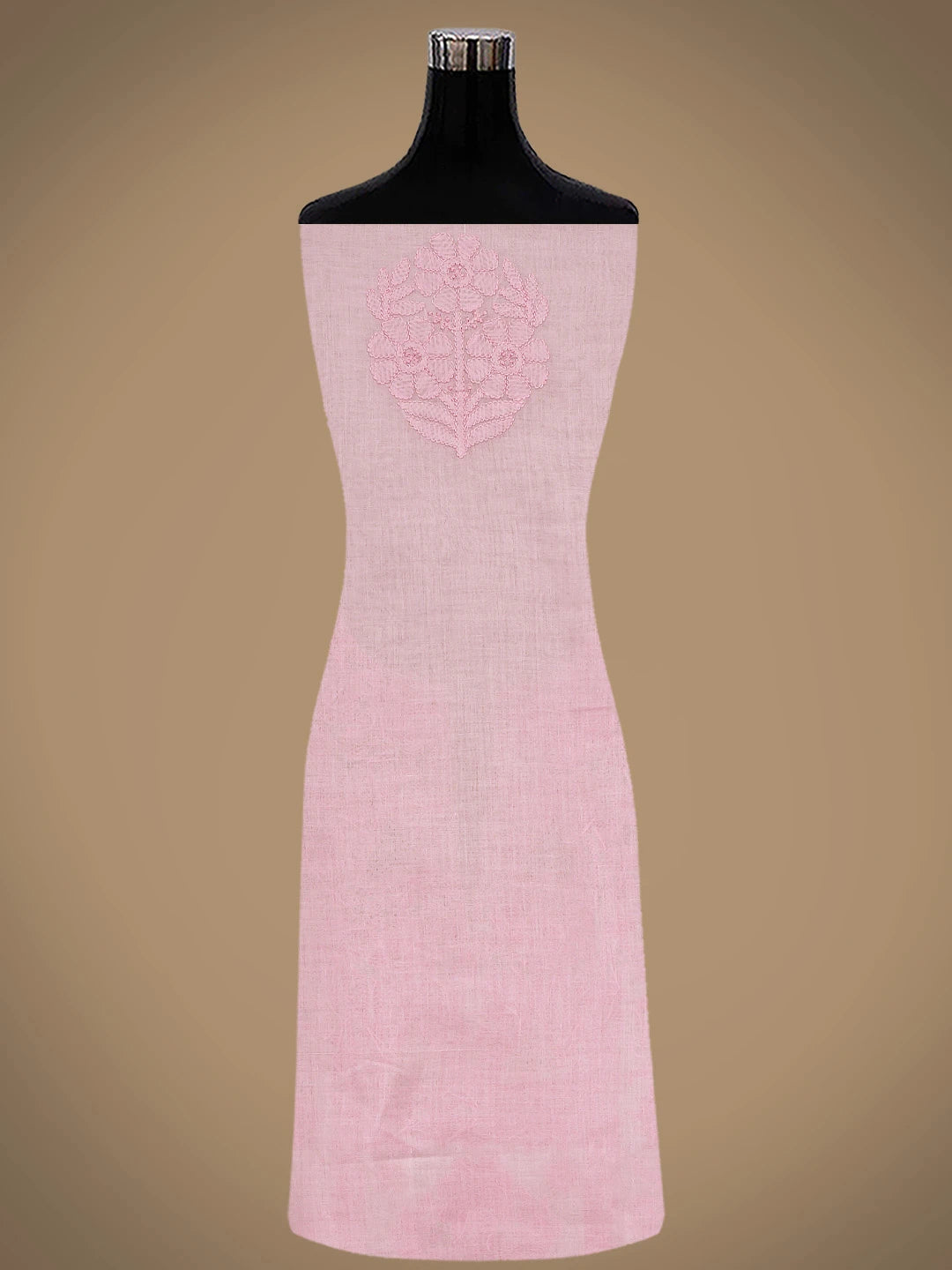Ada Hand Embroidered Pink Cotton Lucknowi Chikankari Unstitched Suit Piece 01A869312
