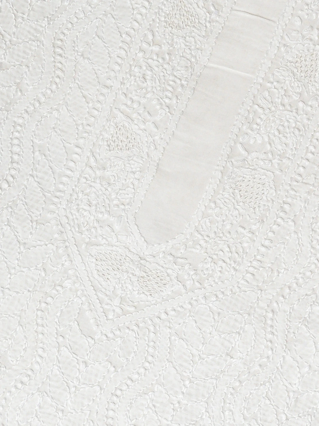 Ada Hand Embroidered White Cotton Lucknowi Chikankari Unstitched Men's Kurta Piece 01A864151