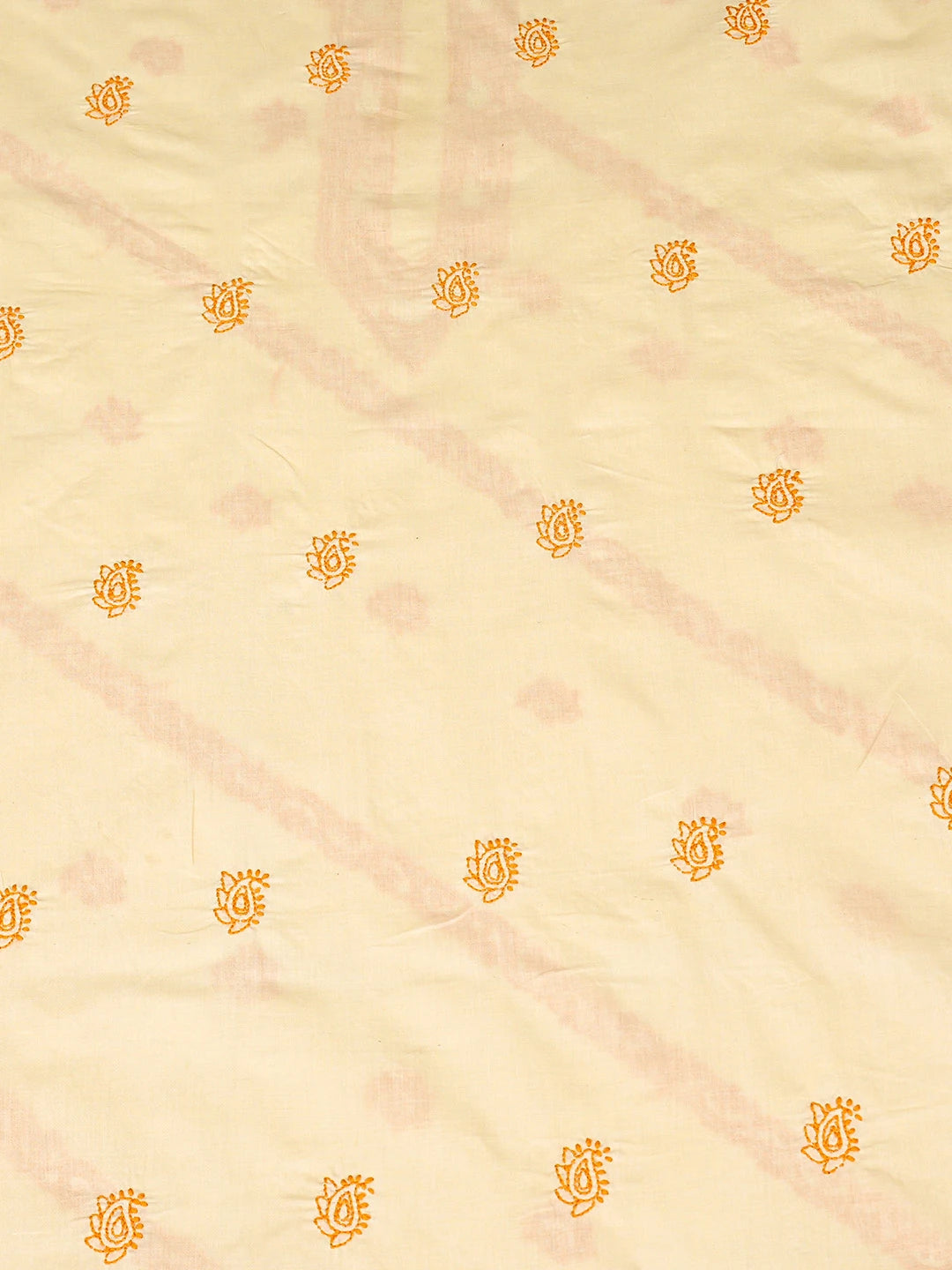 Ada Hand Embroidered Fawn Cotton Lucknowi Chikankari Unstitched Men's Kurta Piece 01A812149
