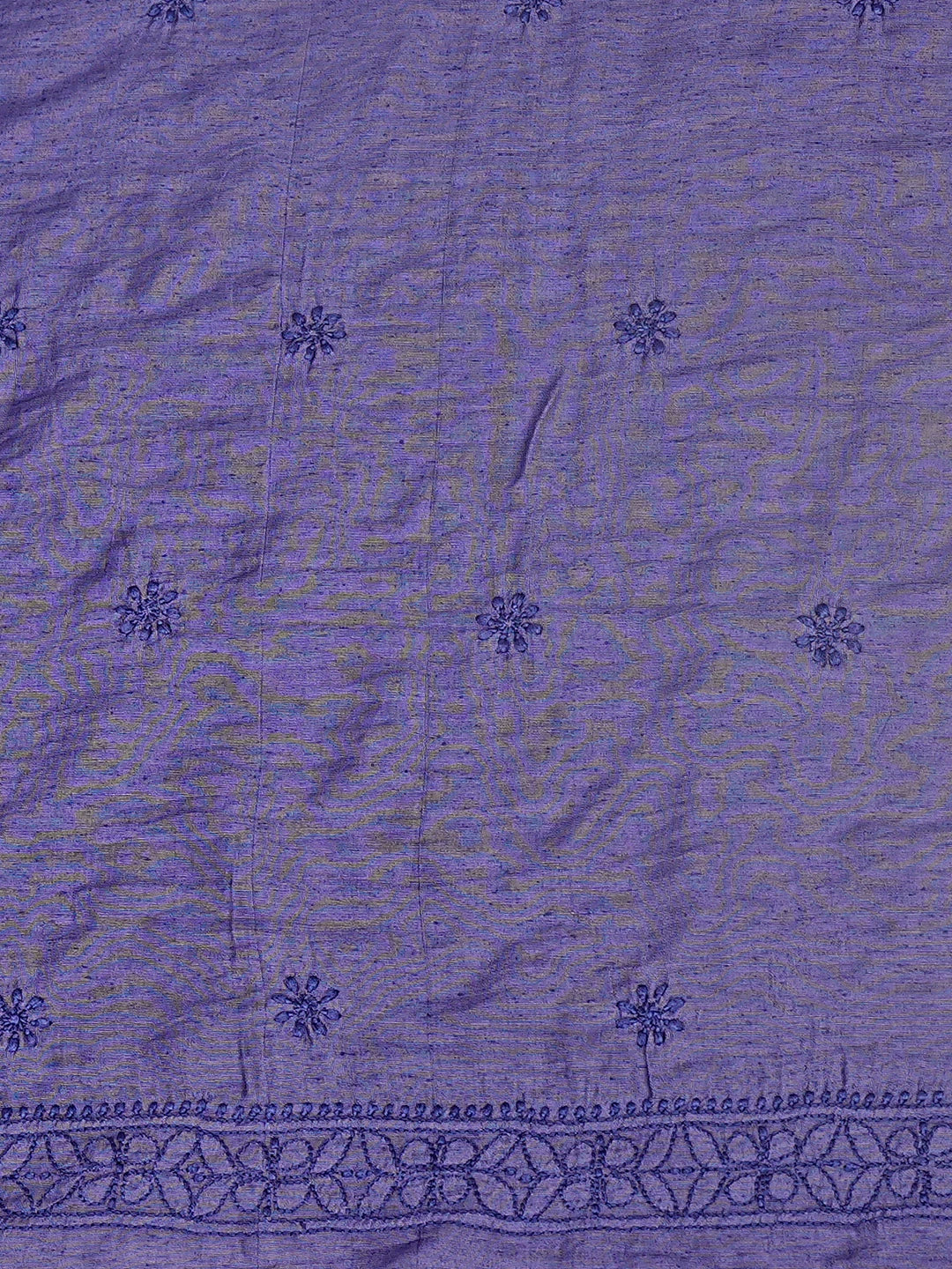 Ada Hand Embroidered Purple Chanderi Lucknowi Chikankari Unstitched Men's Kurta Piece 01A861644