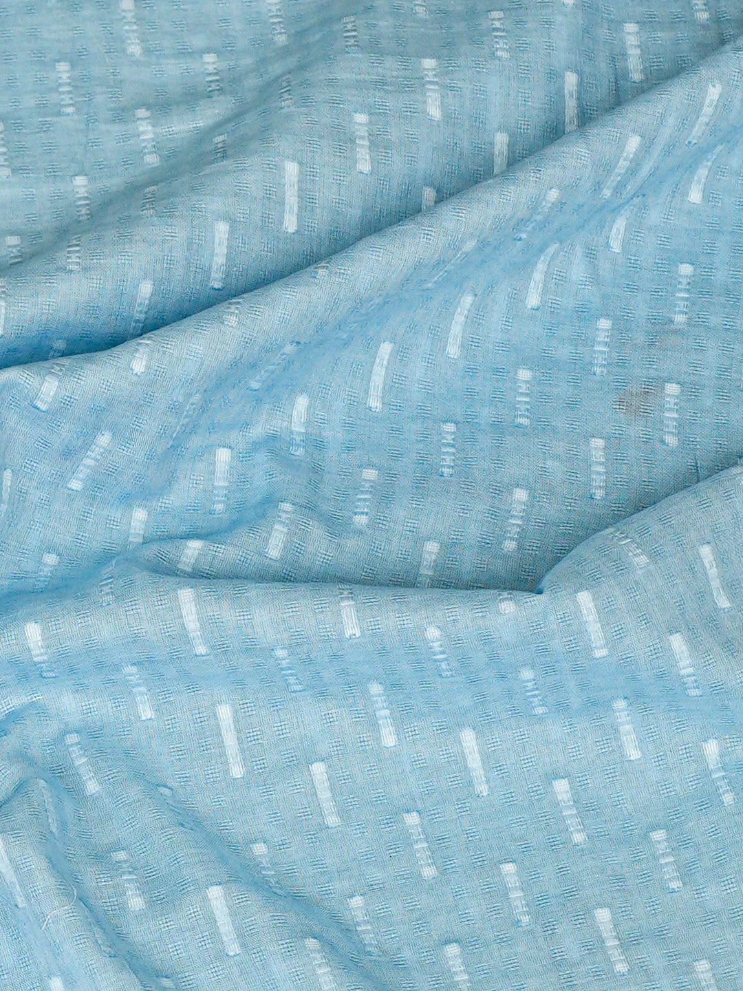 Ada Hand Embroidered Blue Cotton Lucknowi Chikankari Unstitched Men's Kurta Piece 01A858916