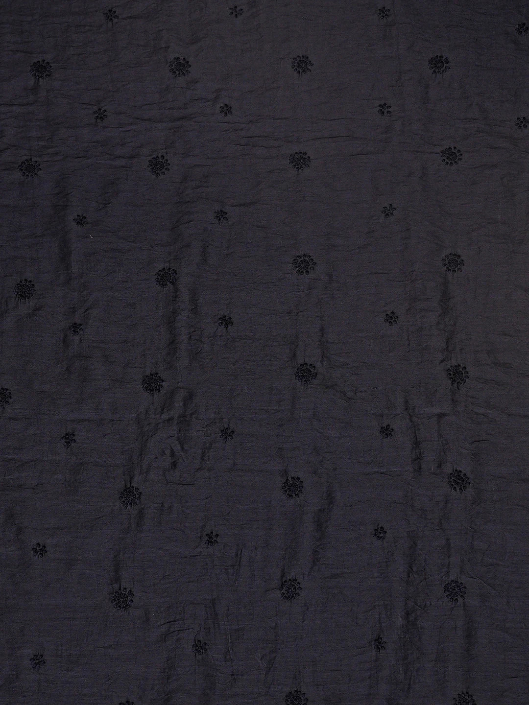 Ada Hand Embroidered Navy Blue Chanderi Lucknowi Chikankari Unstitched Men's Kurta Piece 01A866031