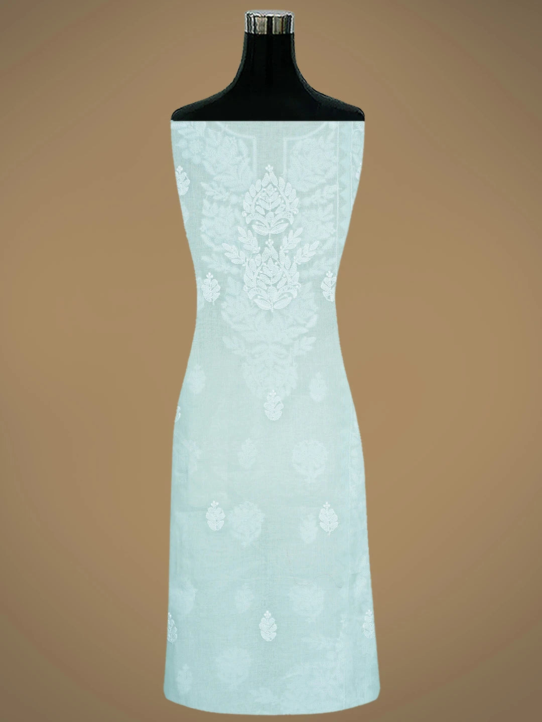 Ada Hand Embroidered Pistachio Green Cotton Lucknowi Chikankari Unstitched Suit Piece 01A871561