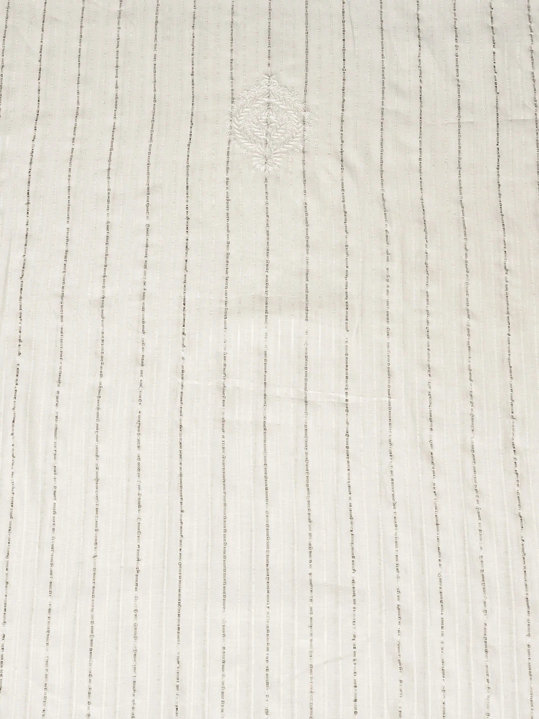 Ada Hand Embroidered White Chanderi Lucknowi Chikankari Unstitched Men's Kurta Piece With Pearl Work 01A867101