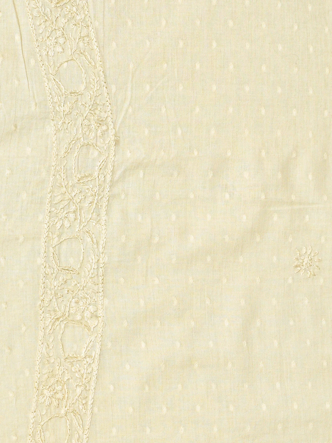 Ada Hand Embroidered Light Green Cotton Lucknowi Chikankari Unstitched Men's Kurta Piece 01A749153