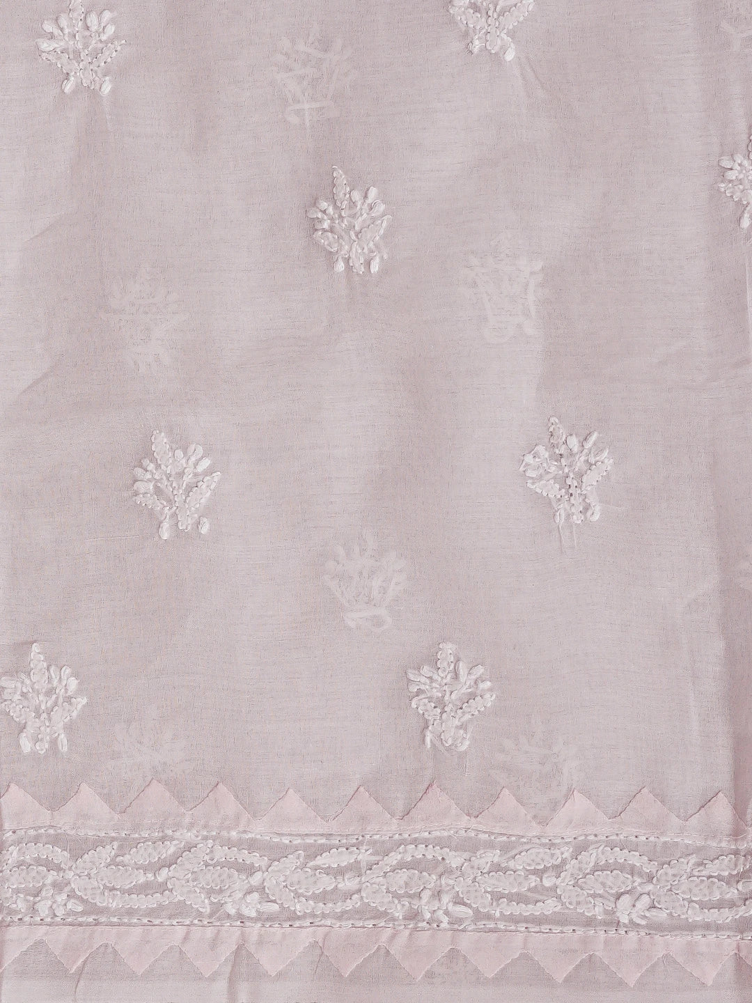 Ada Hand Embroidered Light Pink Cotton Lucknowi Chikankari Unstitched Suit Piece 01A871579
