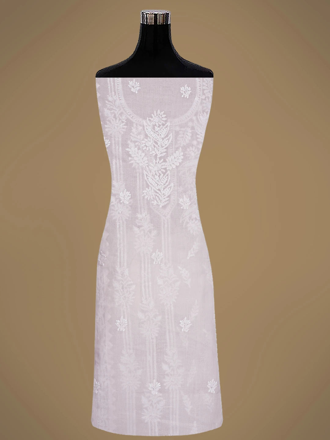 Ada Hand Embroidered Light Pink Cotton Lucknowi Chikankari Unstitched Suit Piece 01A871579