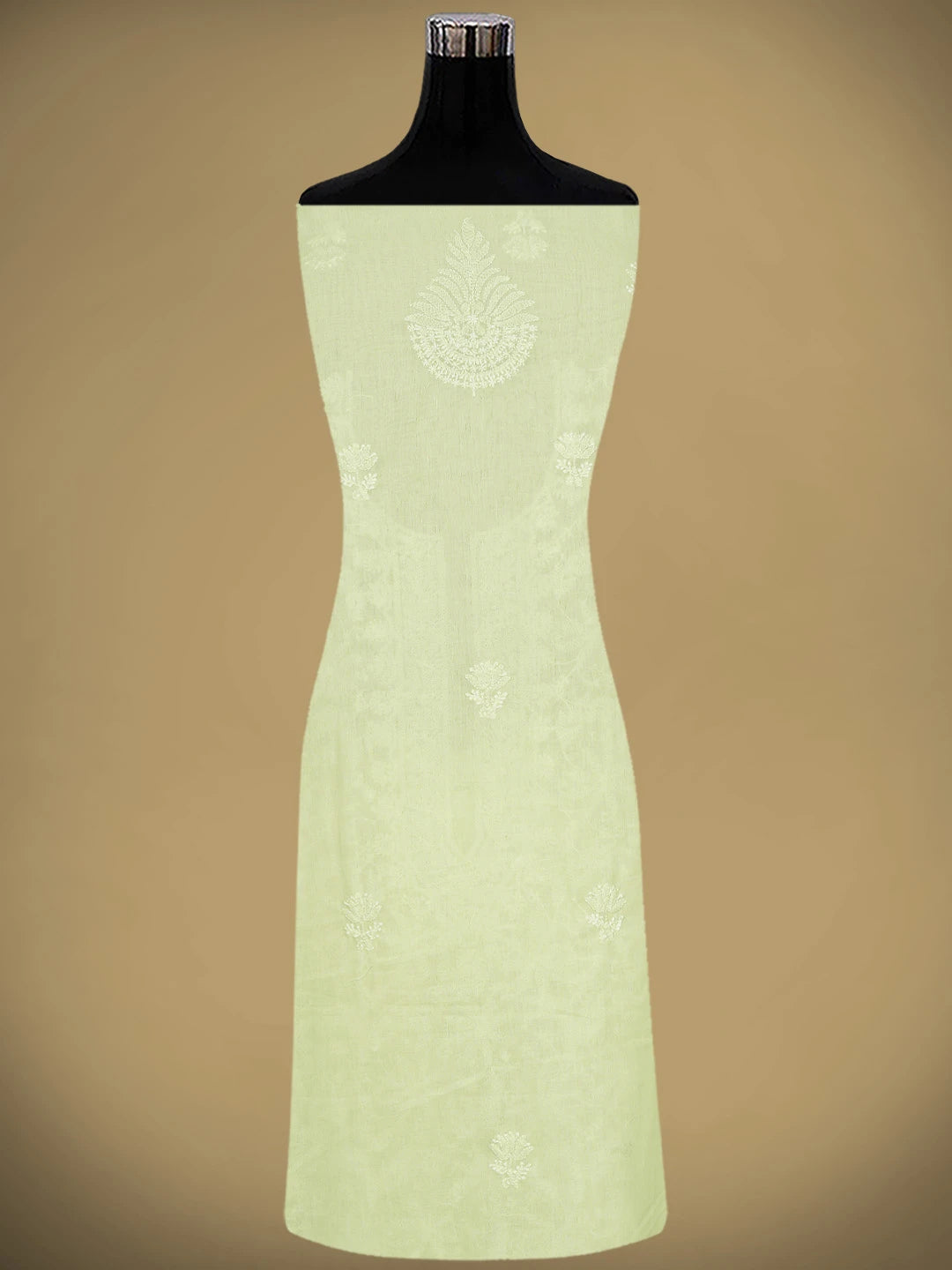 Ada Hand Embroidered Lemon Cotton Lucknowi Chikankari Unstitched Suit Piece 01A693512