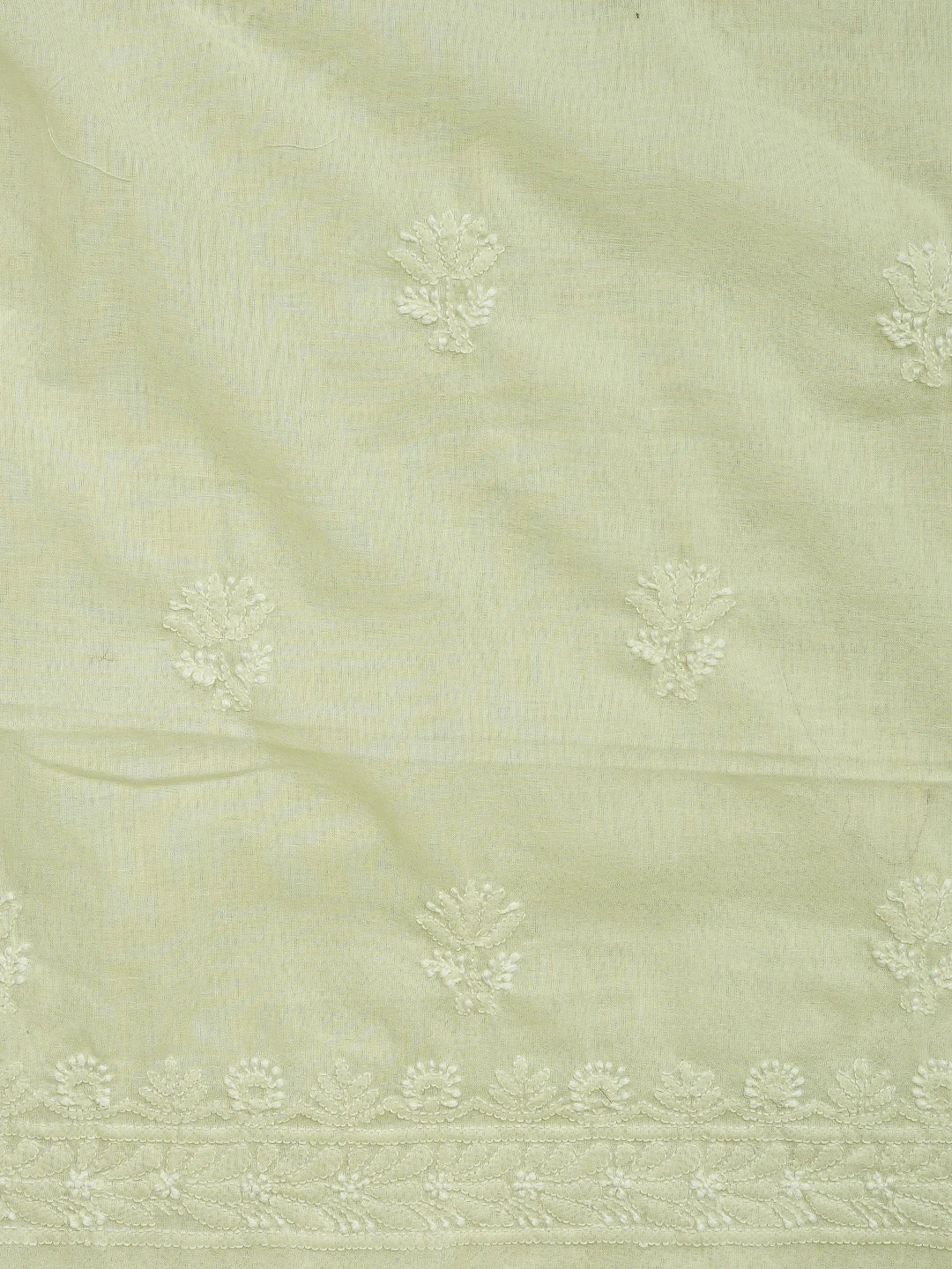 Ada Hand Embroidered Lemon Cotton Lucknowi Chikankari Unstitched Suit Piece 01A693512