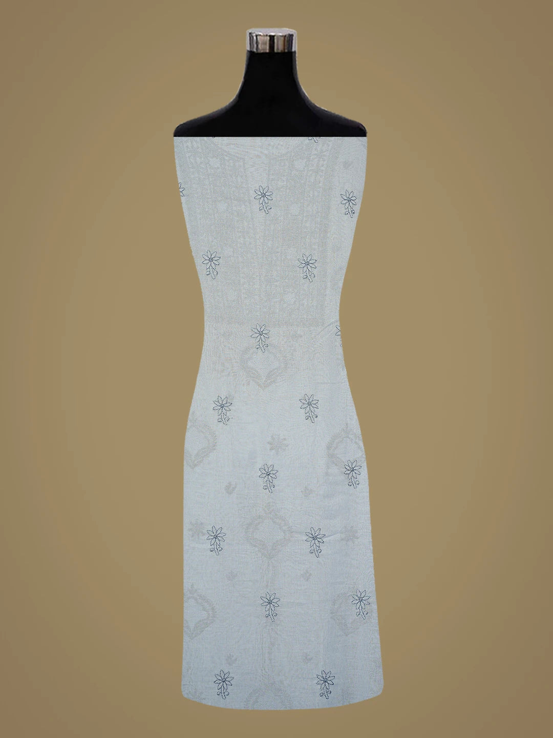 Ada Hand Embroidered Air Superiority Blue Cotton Lucknowi Chikankari Unstitched Kurta Dupatta Set 01A609948