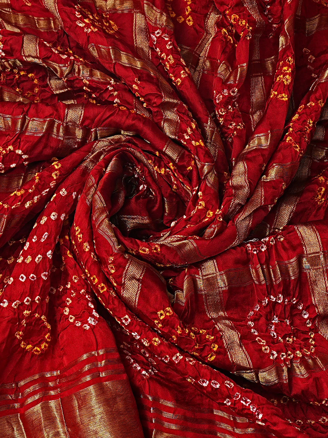 Ada Hand Embroidered Red Chanderi Lucknowi Chikankari Semi-Stitched Kurta Dupatta Set 01A746785