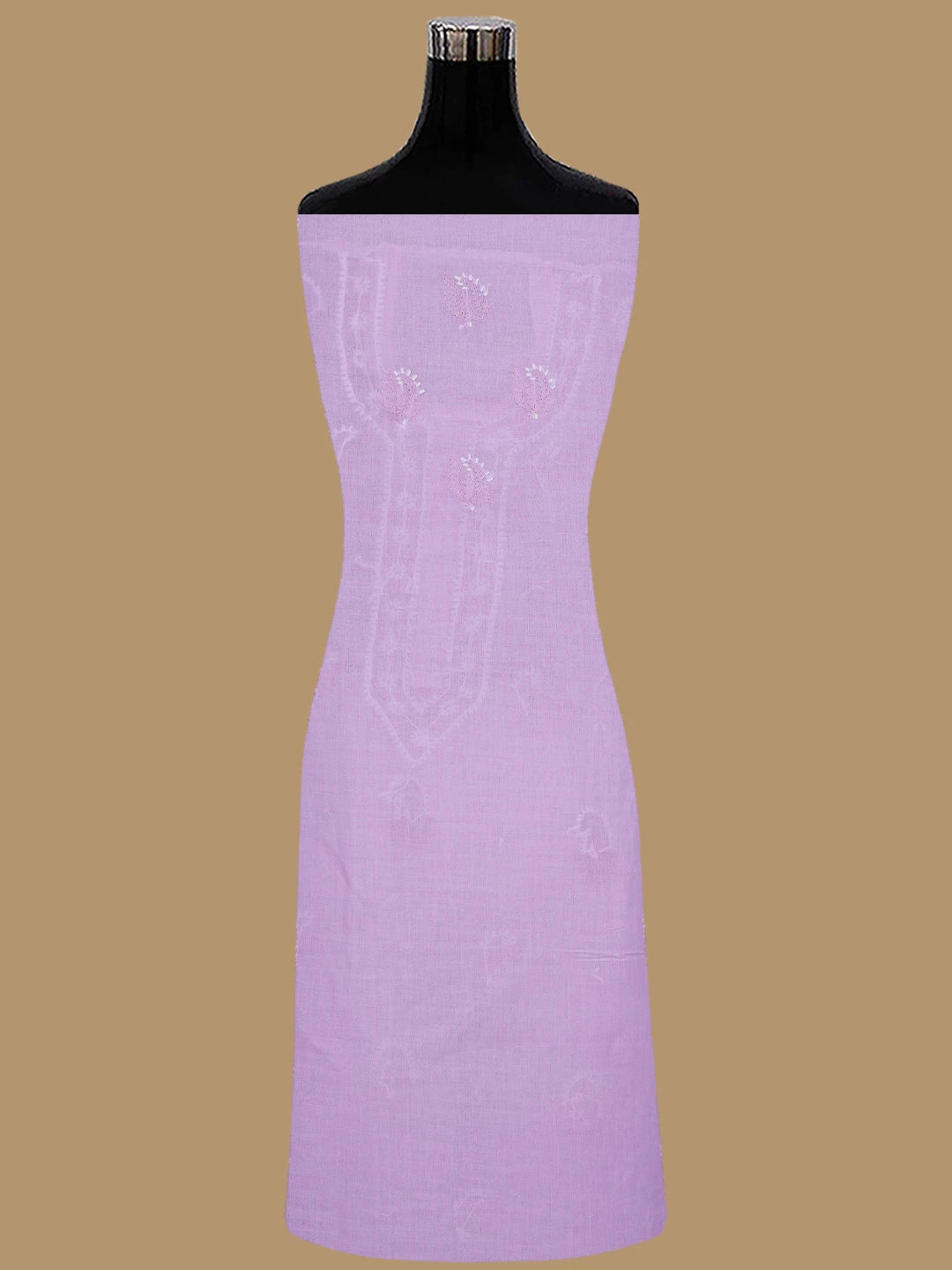 Ada Hand Embroidered Mauve Cotton Lucknowi Chikankari Unstitched Suit Piece 01A879777