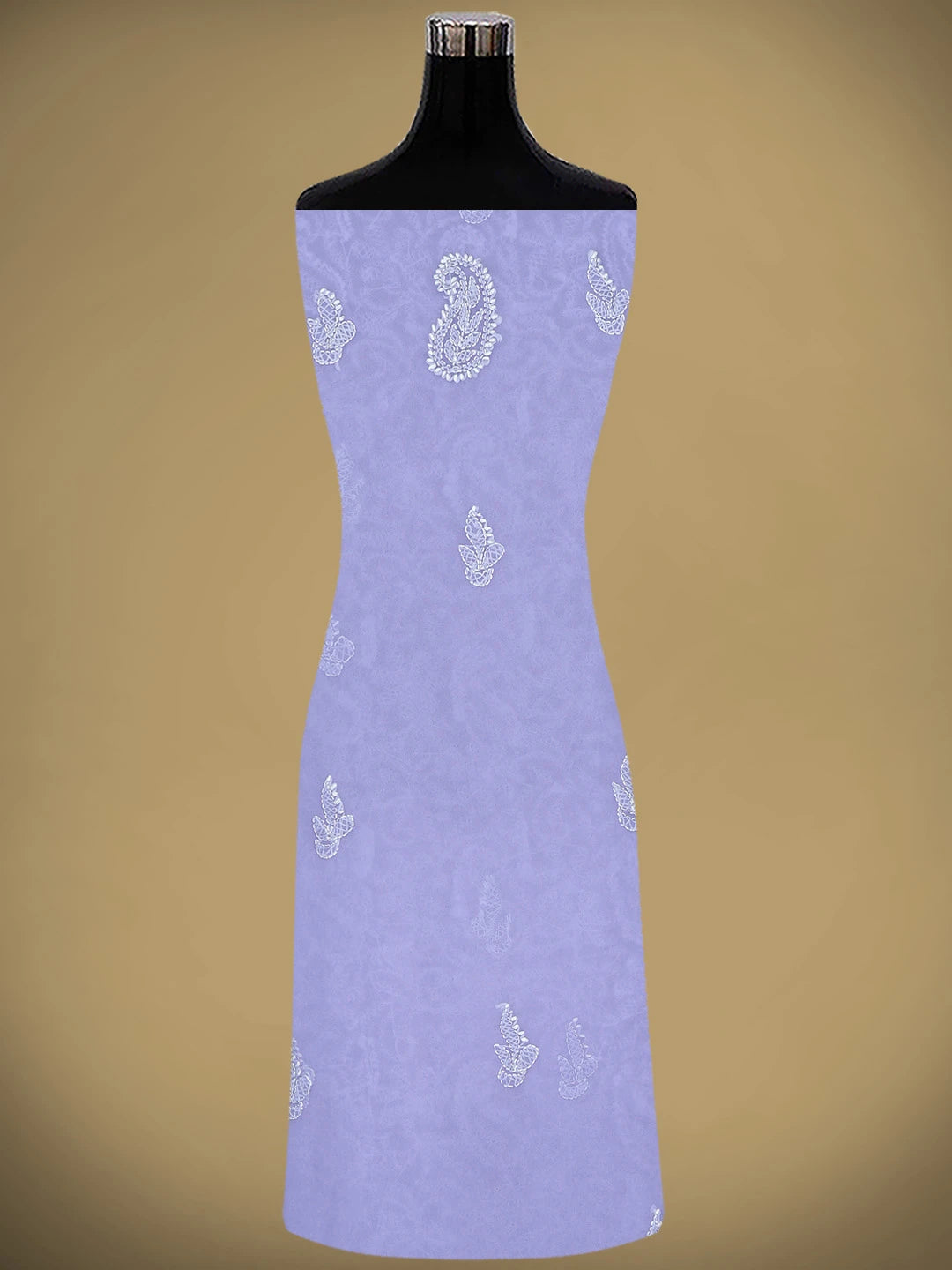 Ada Hand Embroidered Mauve Georgette Lucknowi Chikankari Unstitched Suit Piece 01A878887