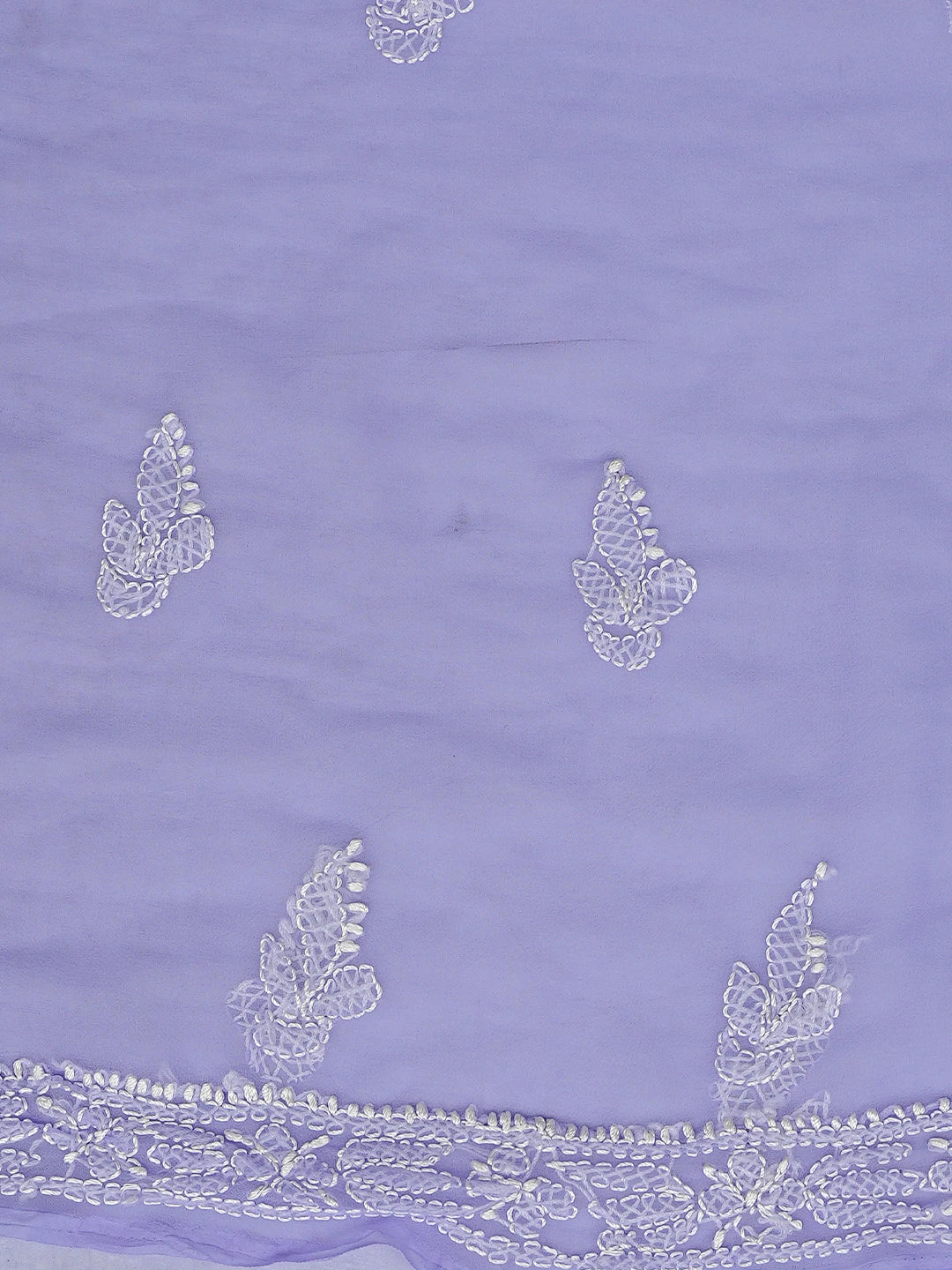 Ada Hand Embroidered Mauve Georgette Lucknowi Chikankari Unstitched Suit Piece 01A878887