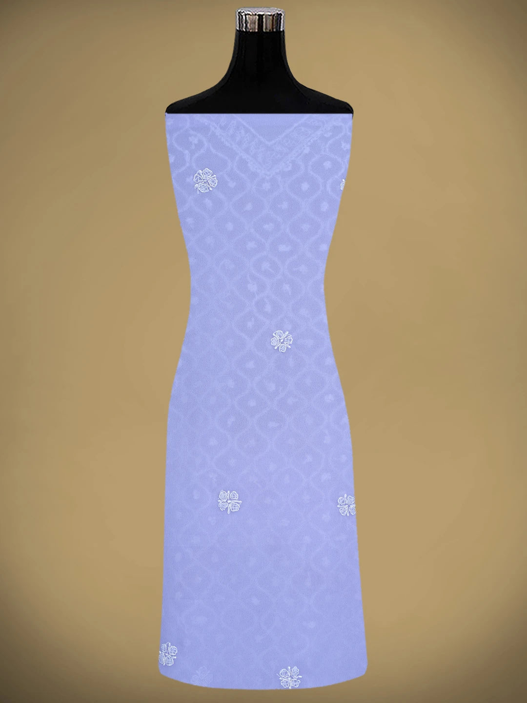 Ada Hand Embroidered Lavender Georgette Lucknowi Chikankari Unstitched Suit Piece 01A879241
