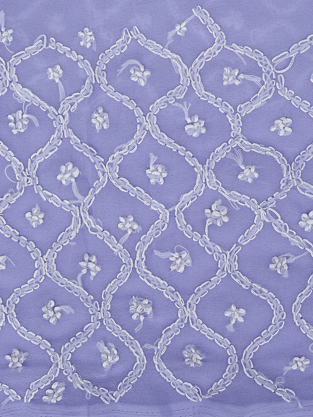 Ada Hand Embroidered Lavender Georgette Lucknowi Chikankari Unstitched Suit Piece 01A879241