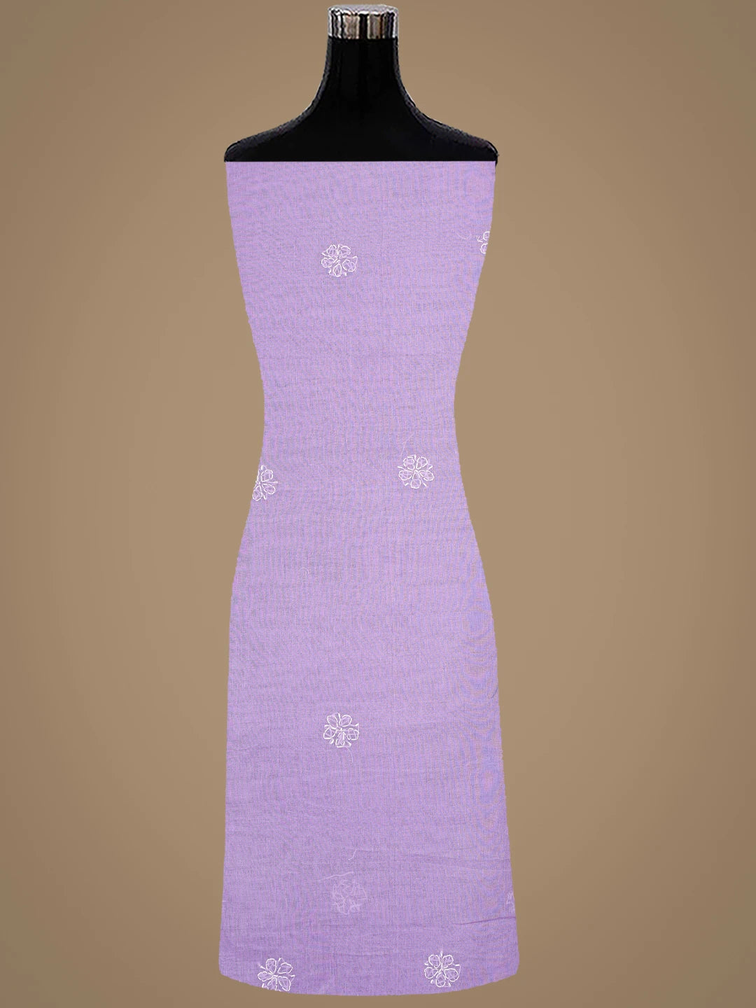 Ada Hand Embroidered Lavender Cotton Lucknowi Chikankari Unstitched Suit Piece 01A854949