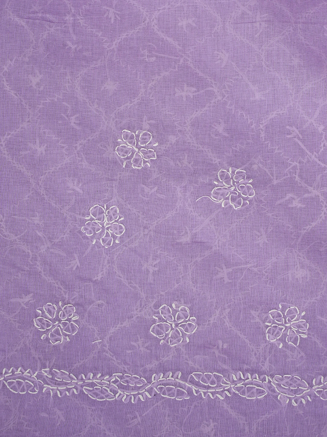 Ada Hand Embroidered Lavender Cotton Lucknowi Chikankari Unstitched Suit Piece 01A854949