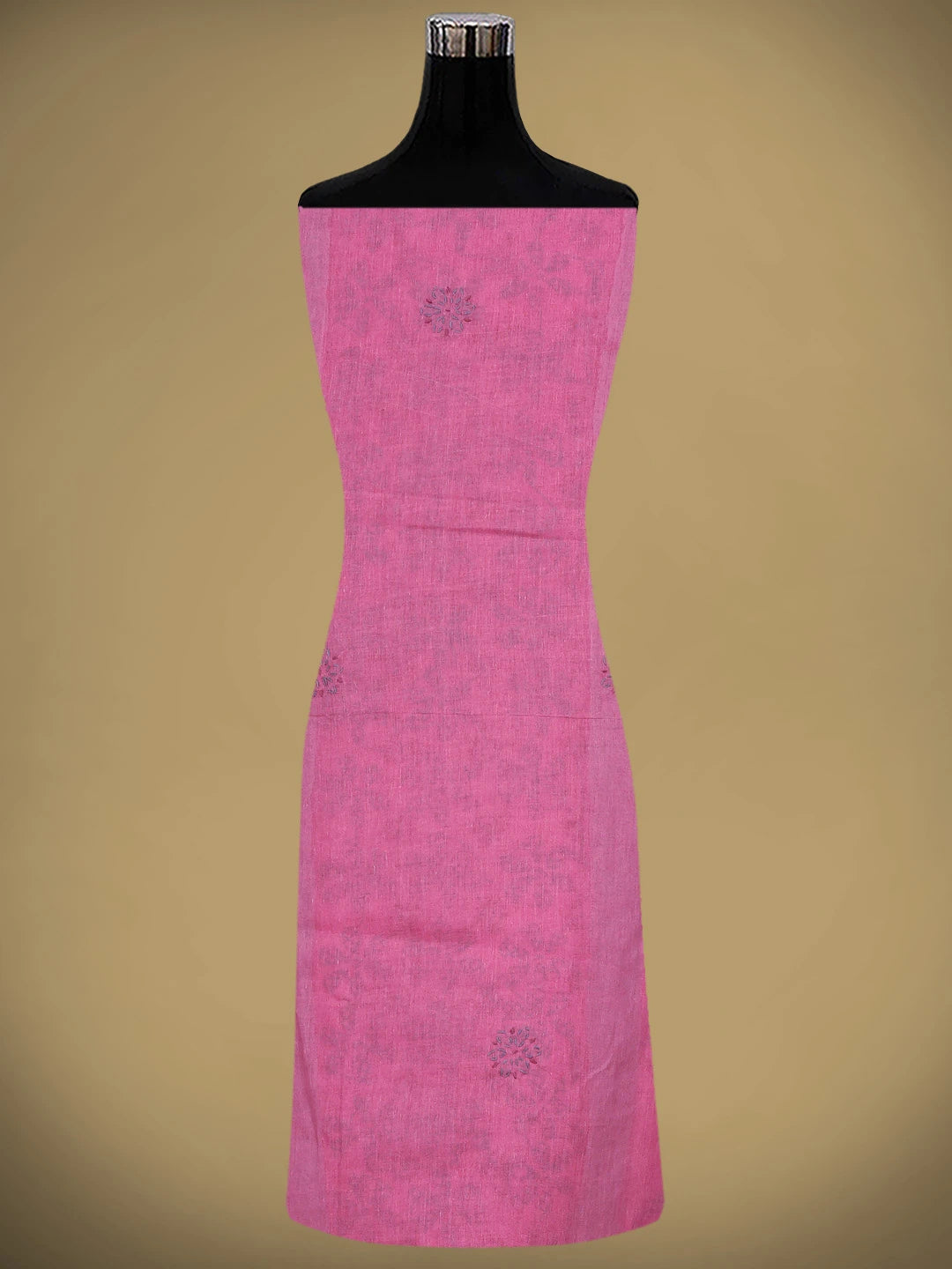 Ada Hand Embroidered Pink Cotton Lucknowi Chikankari Unstitched Suit Piece 01A878299
