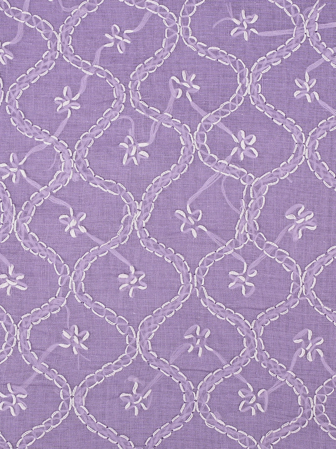 Ada Hand Embroidered Lavender Cotton Lucknowi Chikankari Unstitched Suit Piece 01A882335