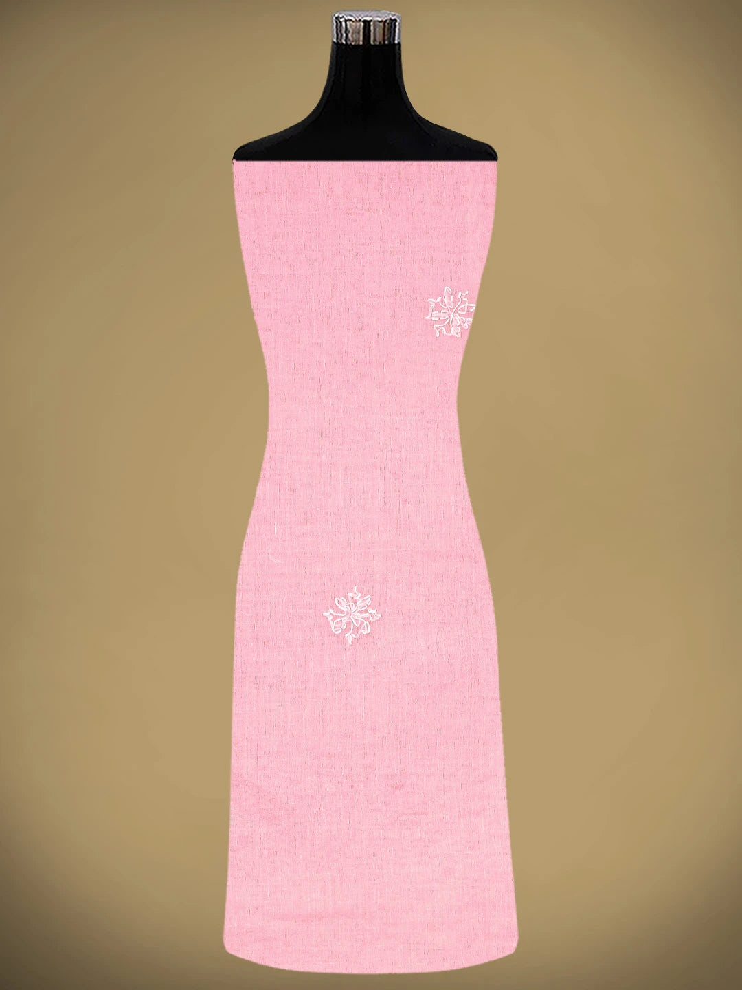 Ada Hand Embroidered Pink Cotton Lucknowi Chikankari Unstitched Suit Piece 01A854944