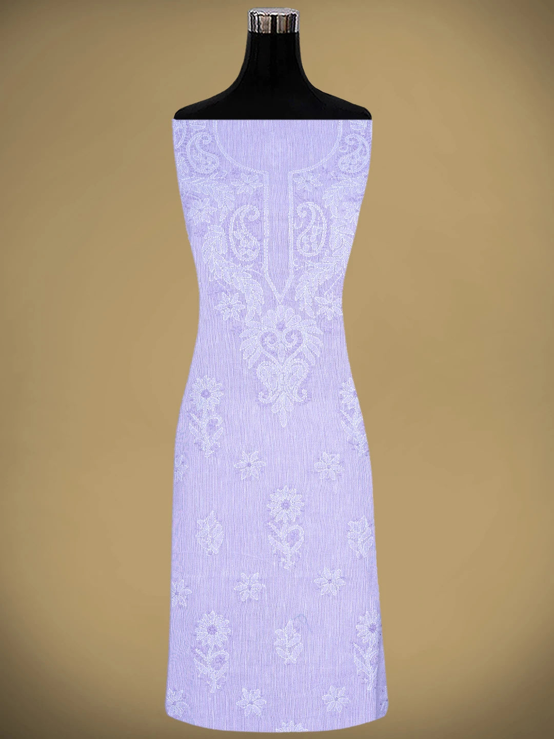 Ada Hand Embroidered Lavender Linen Lucknowi Chikankari Unstitched Suit Piece 01A885305