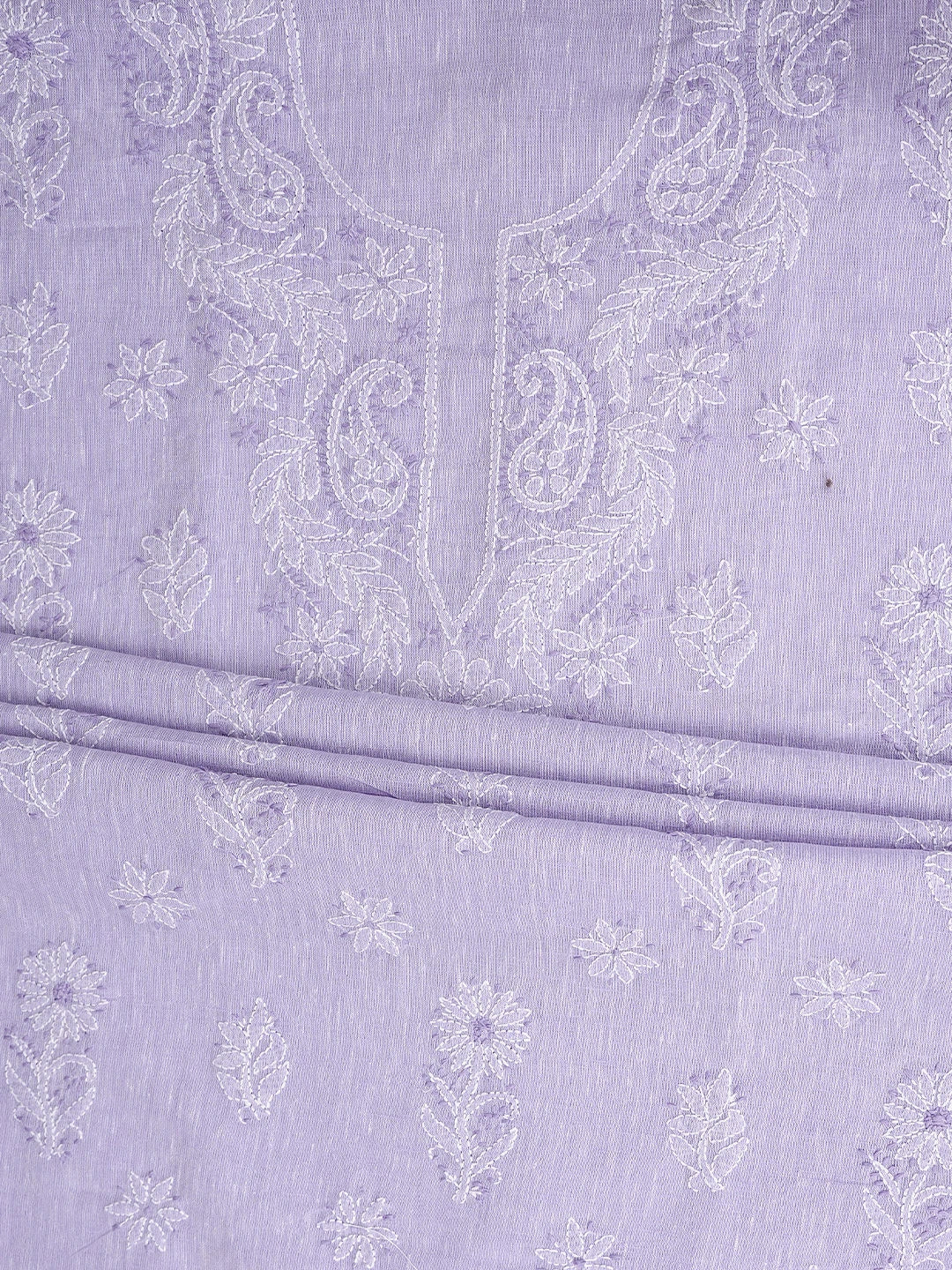 Ada Hand Embroidered Lavender Linen Lucknowi Chikankari Unstitched Suit Piece 01A885305