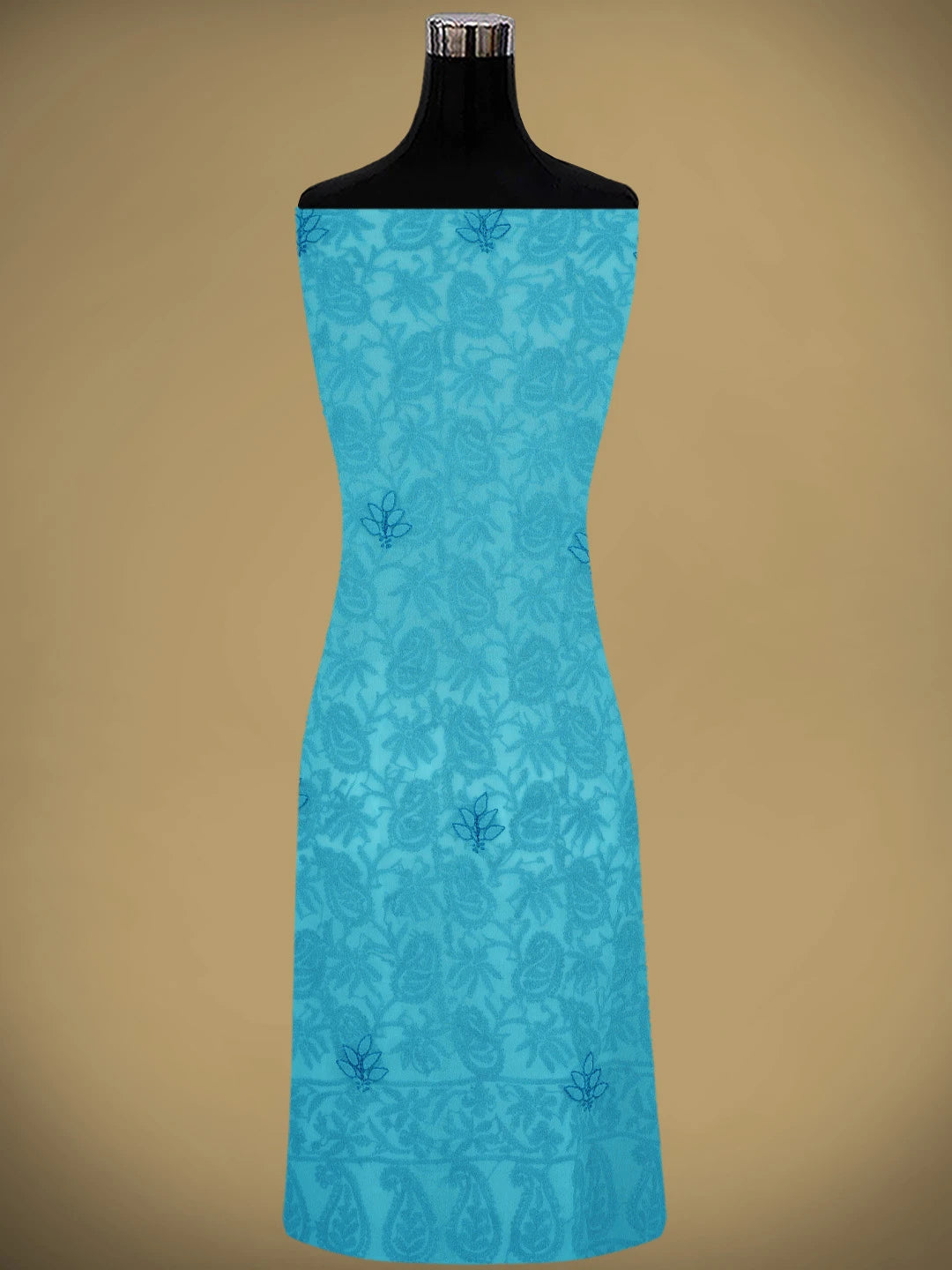 Ada Hand Embroidered Blue(Munsell) Georgette Lucknowi Chikankari Unstitched Suit Piece 01A880691