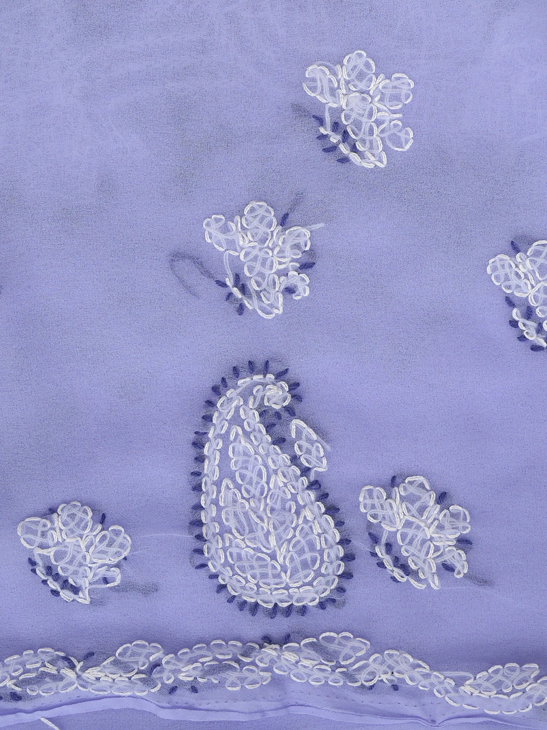 Ada Hand Embroidered Mauve Georgette Lucknowi Chikankari Unstitched Suit Piece 01A872260