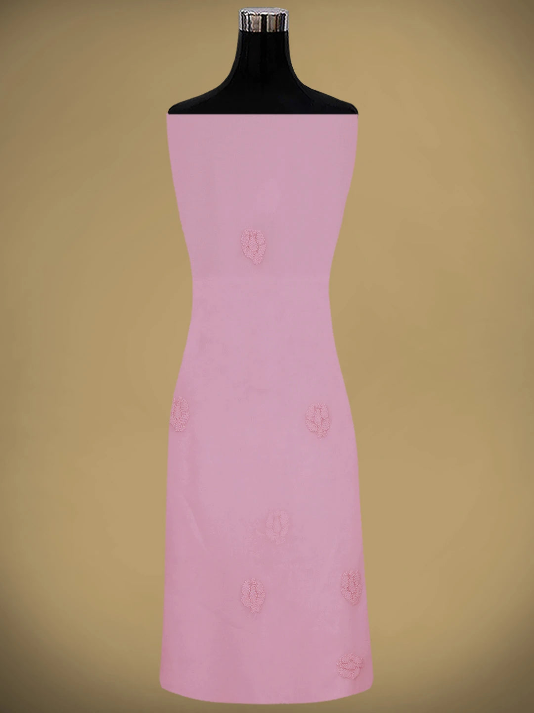 Ada Hand Embroidered Pink Georgette Lucknowi Chikankari Unstitched Suit Piece 01A880689