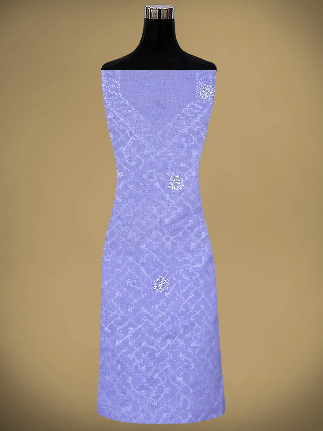 Ada Hand Embroidered Mauve Cotton Lucknowi Chikankari Unstitched Suit Piece 01A882359